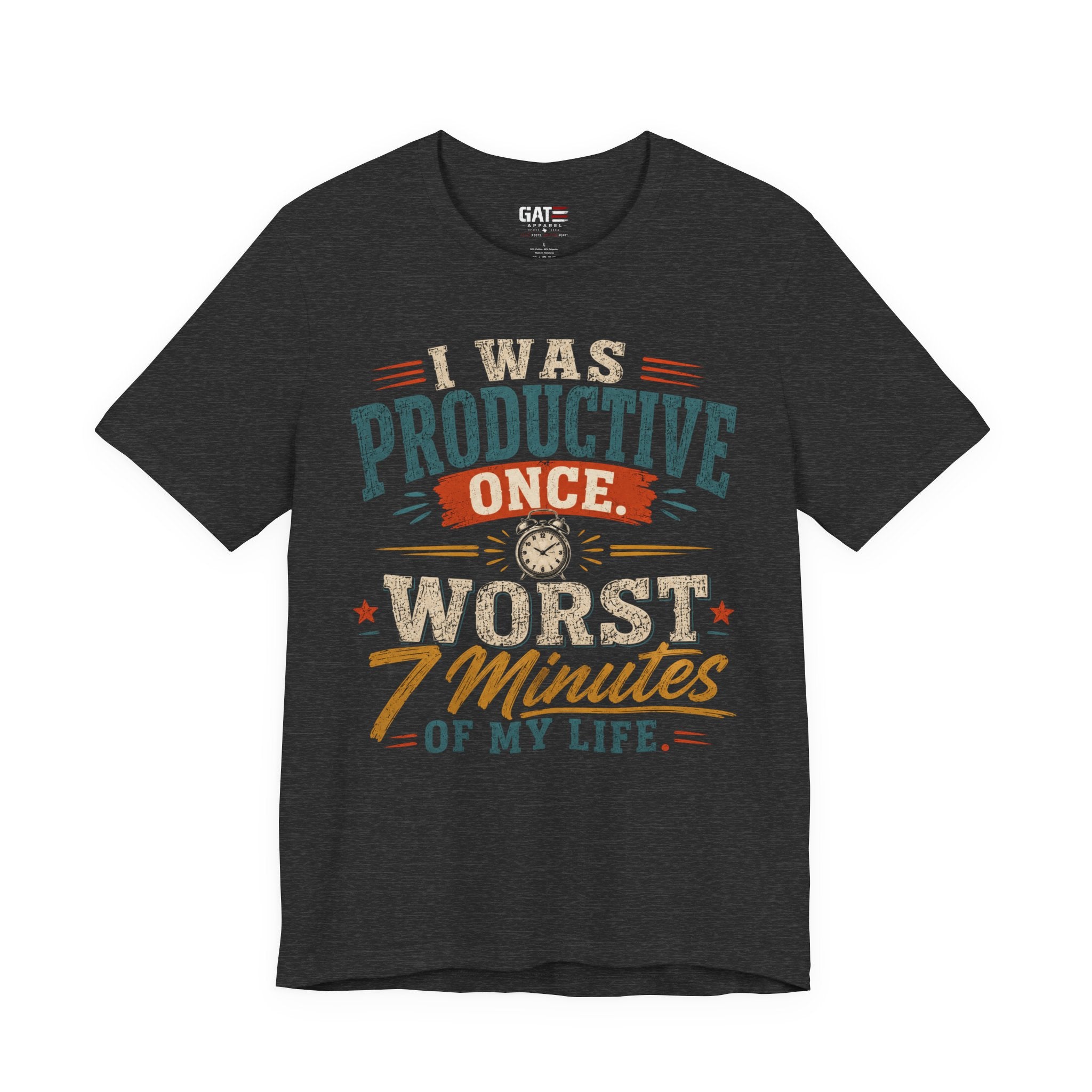 I Was Productive Once Tee — Funny Graphic Short Sleeve T-Shirt