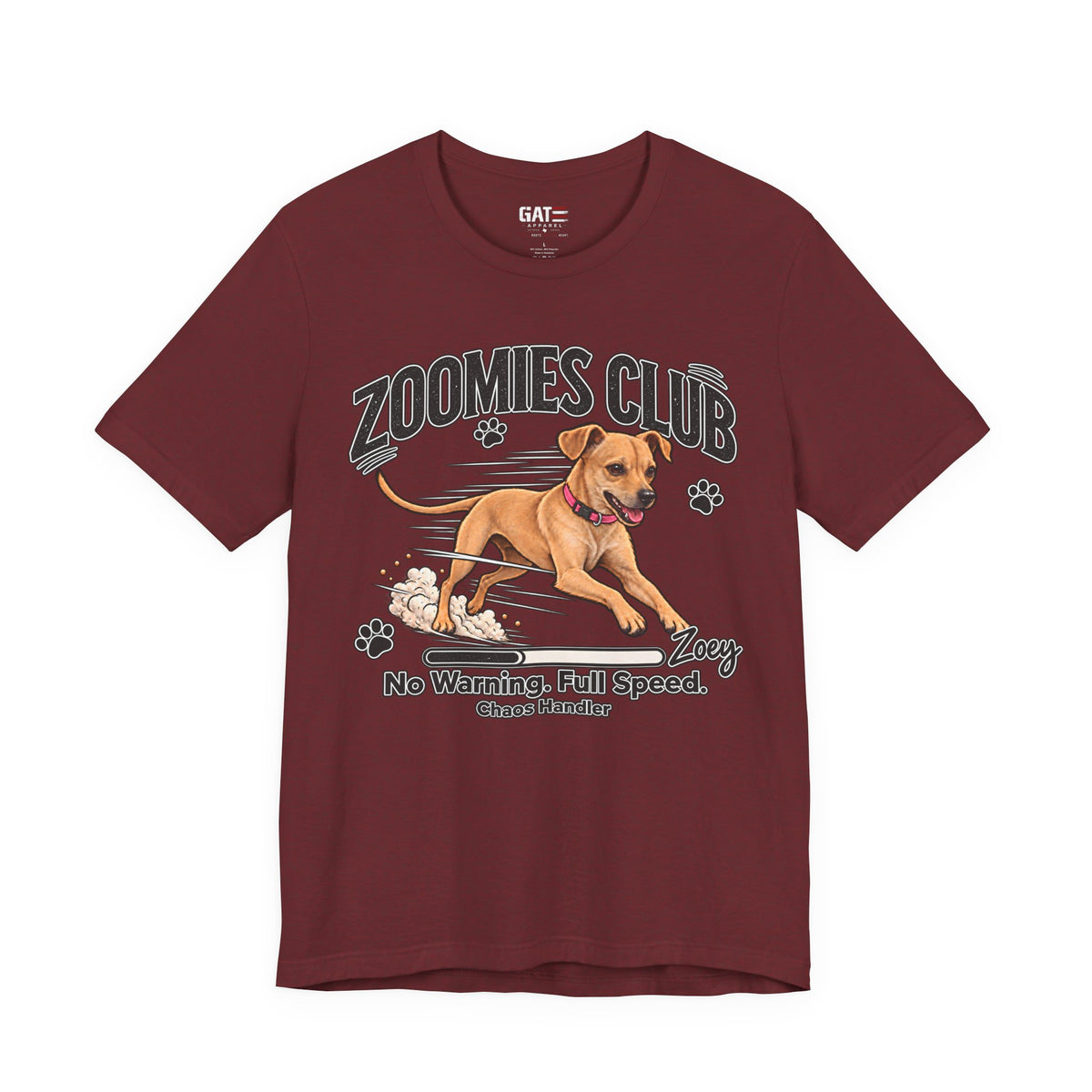 Personalized Zoomies Club Dog Shirt | Custom Pet Tee