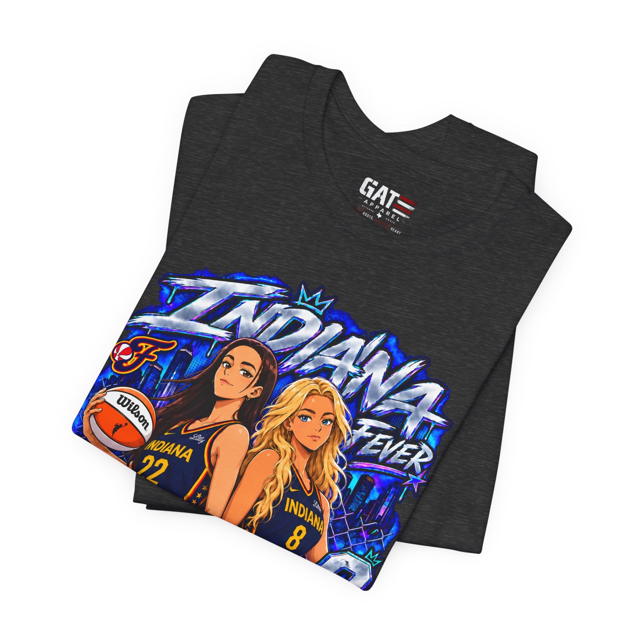 Caitlin Clark Sophie Cunningham Indiana Fever Anime Shirt WNBA Basketball Tee