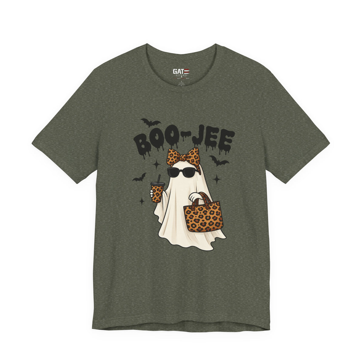 Boo-jee Ghost Shirt | Leopard Halloween Graphic Tee