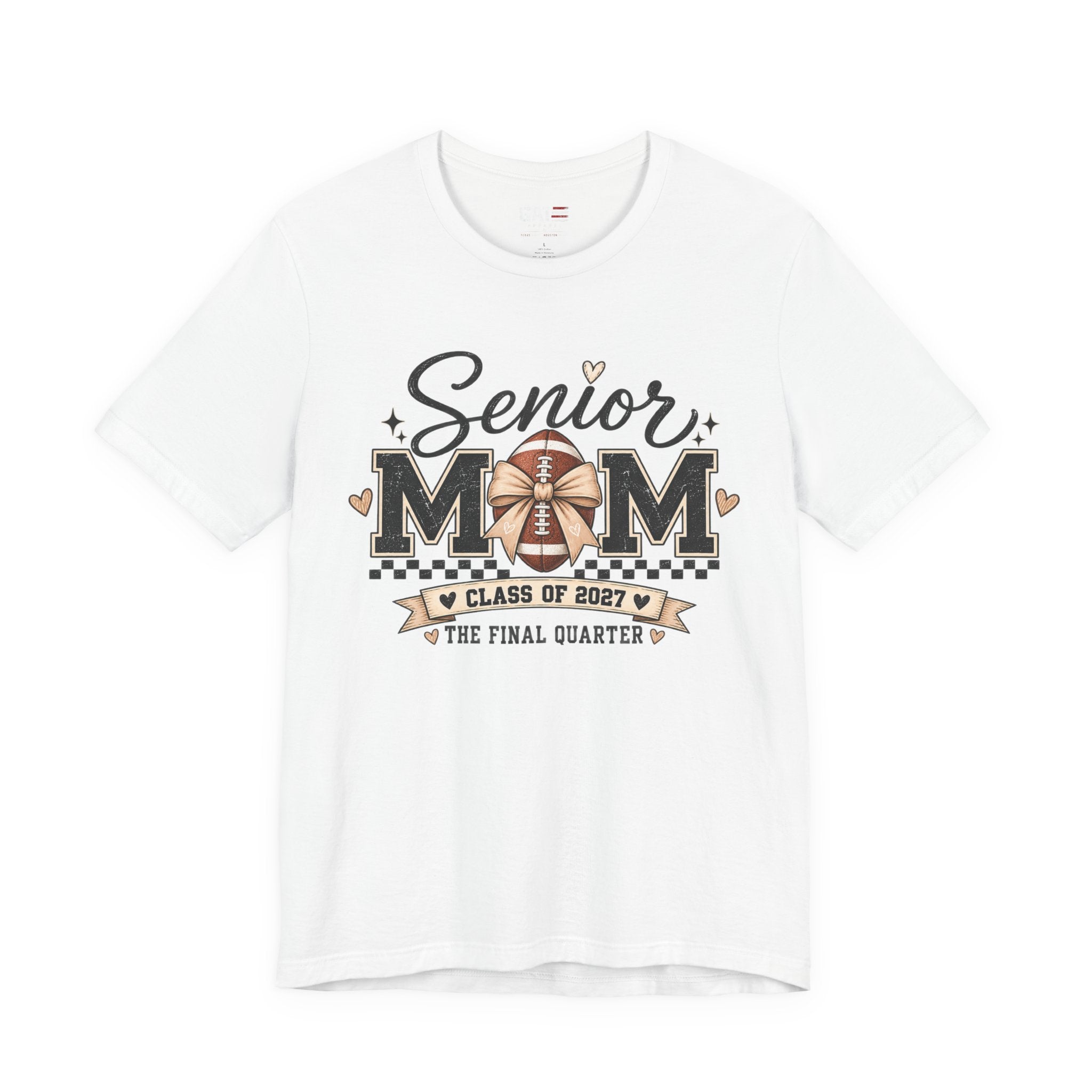 Senior Football Mom Shirt Class of 2027 Final Quarter Game Day T-Shirt