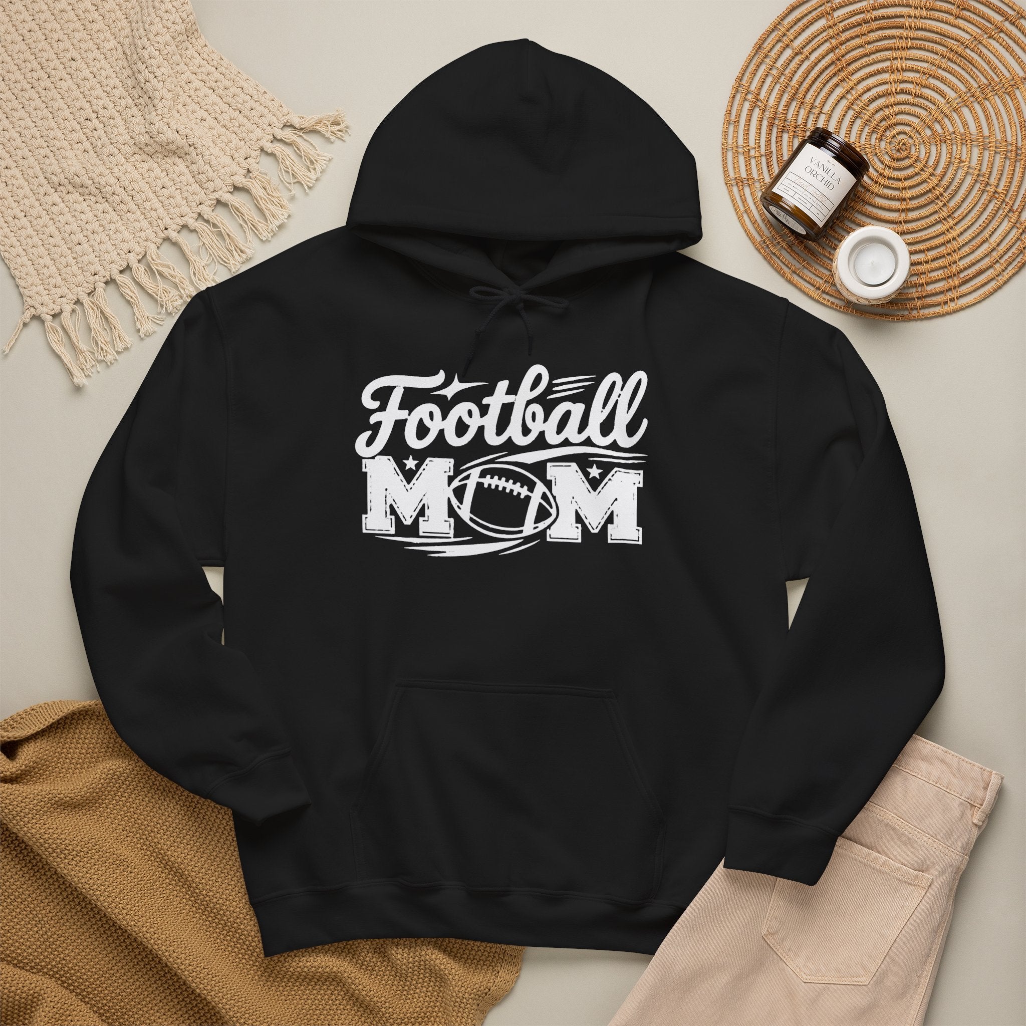 Football Mom Personalized Comfort Hoodie Custom Player Name Number Game Day Tee