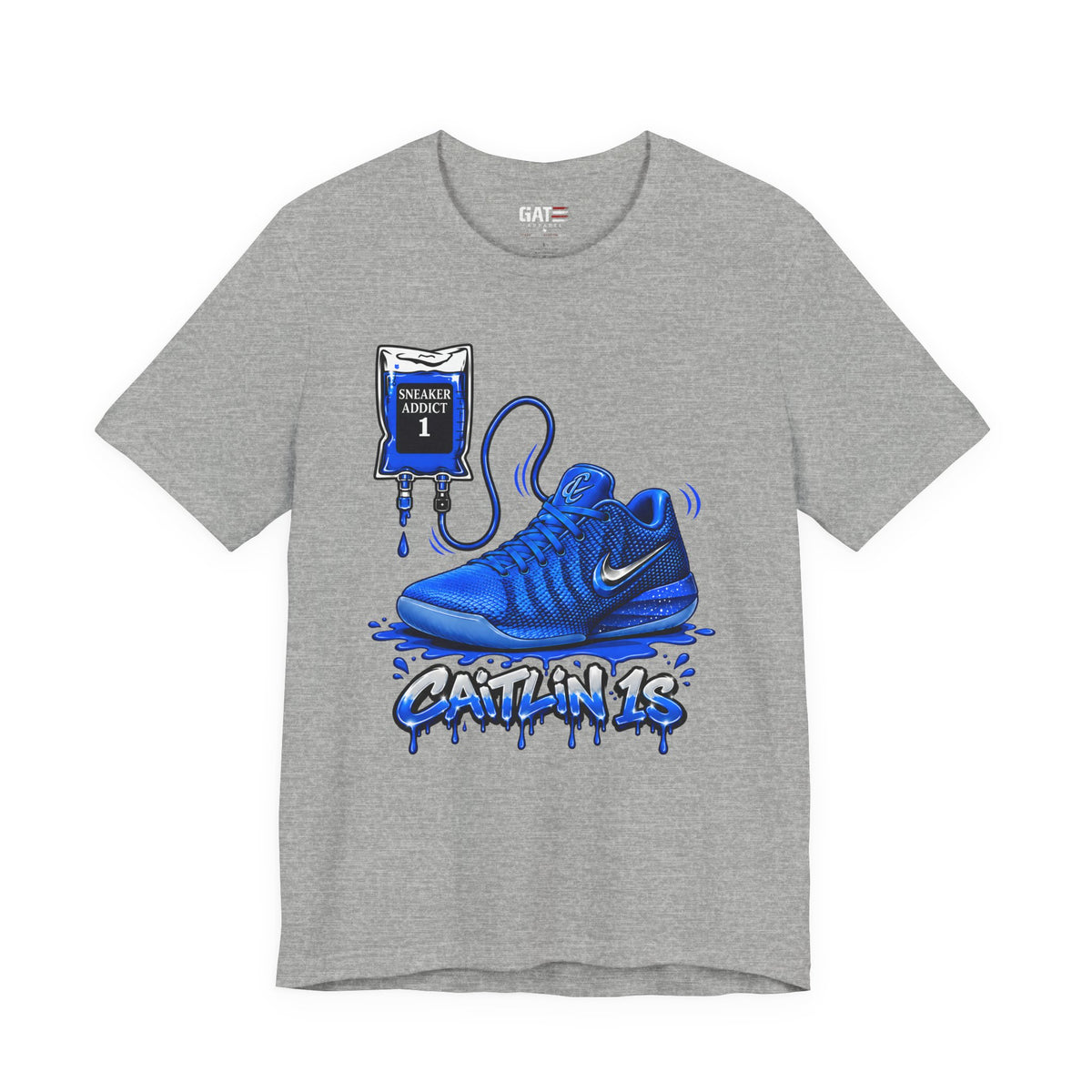 Caitlin Clark Caitlin 1s Addict Blue Sneaker Shirt