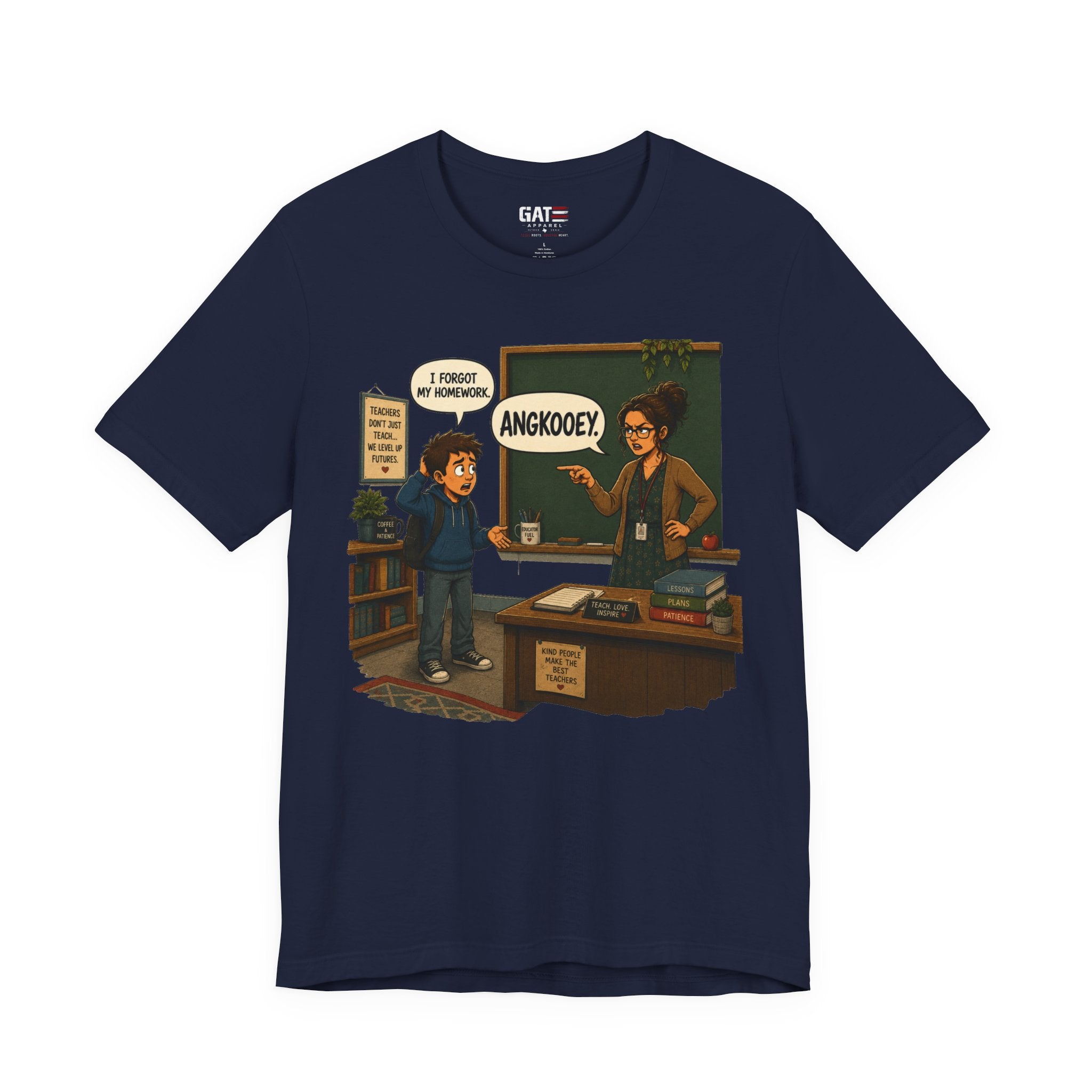From|FromVille|Angkooey|Funny Horror Comedy Tee| Forgot Homework