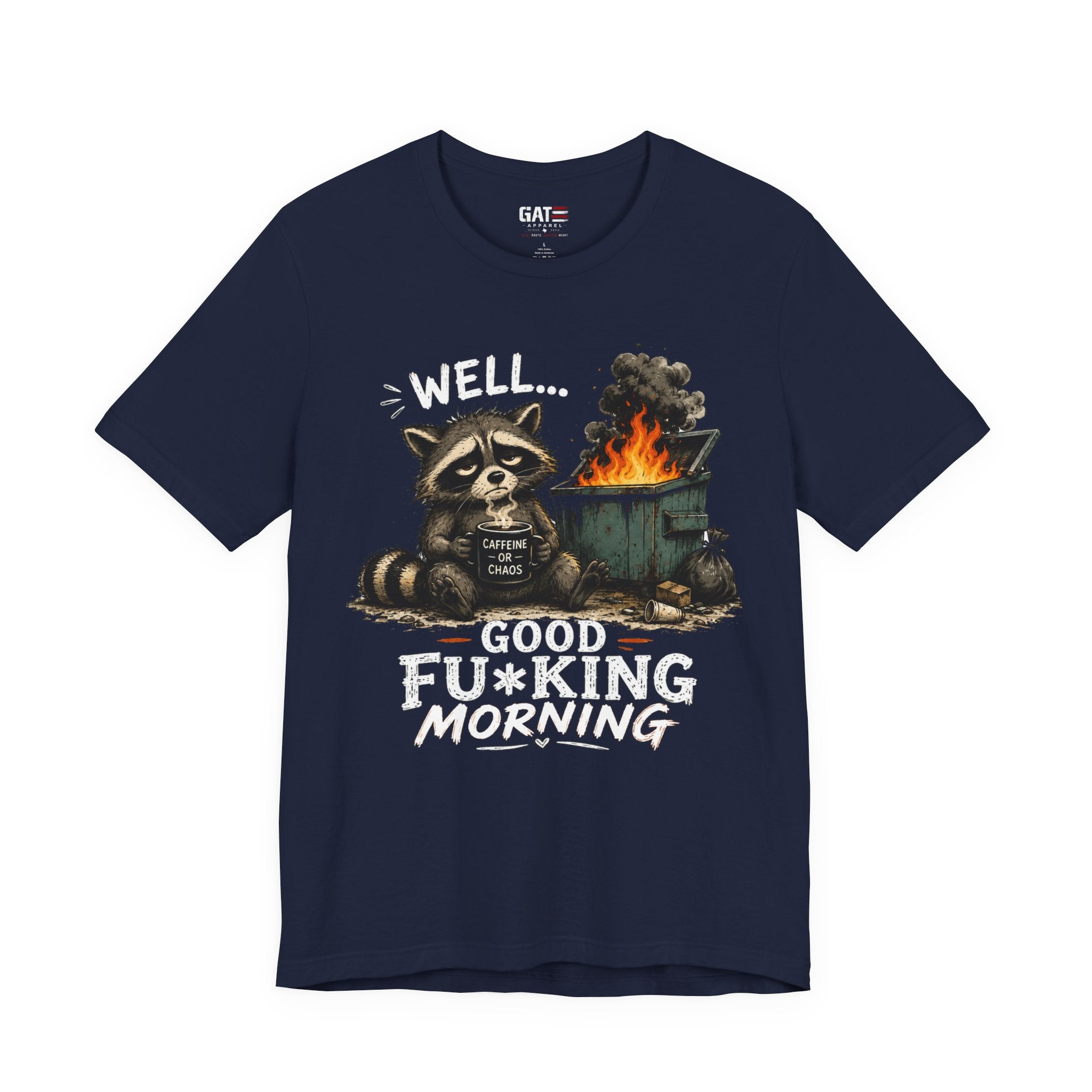 Funny Raccoon Shirt, Coffee Lover Shirt, Trash Panda Tee, Funny Animal Shirt, Sarcastic Shirt, Coffee Addict Gift, Unisex Graphic Tee