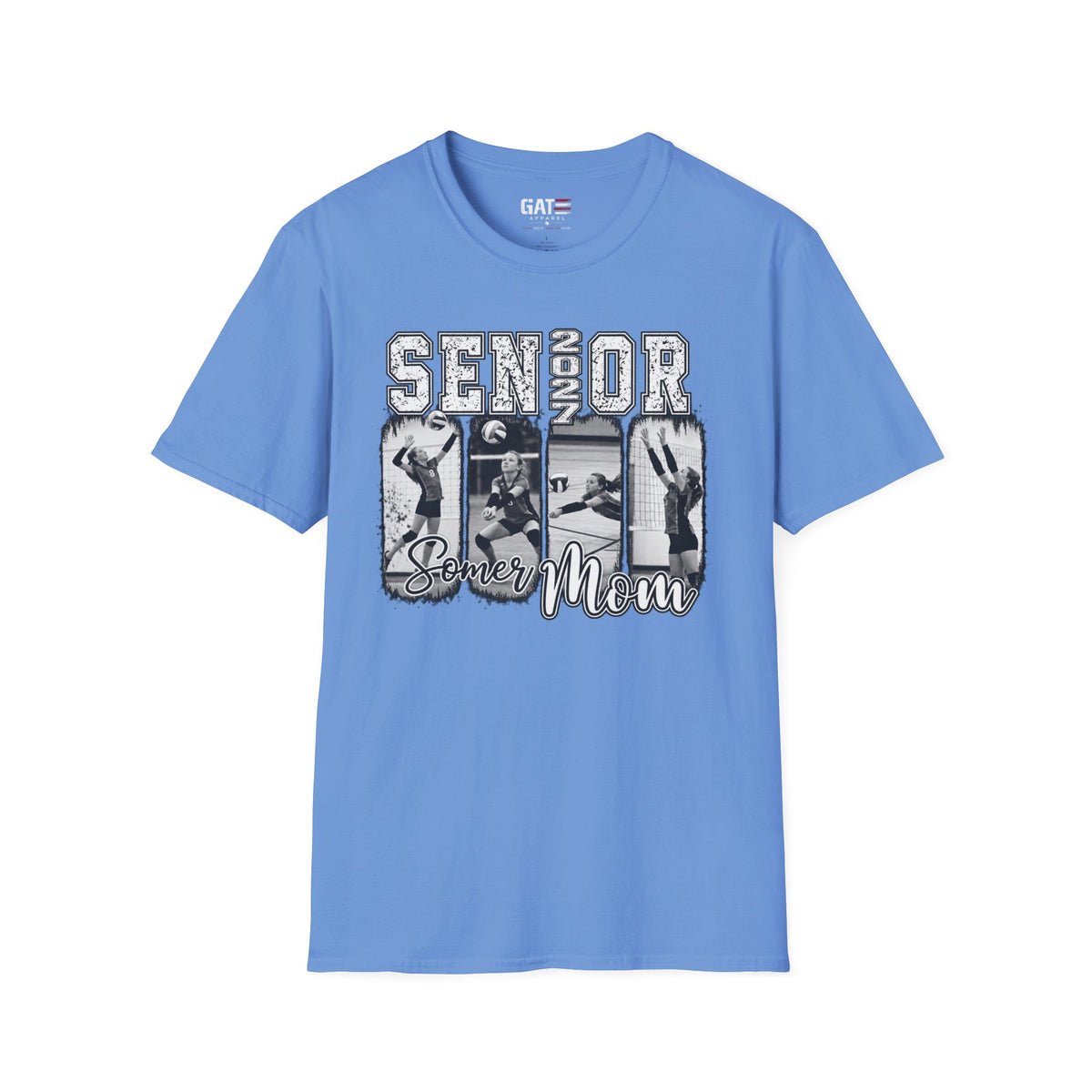 Senior Volleyball Mom Photo Shirt | Personalized Name Tee