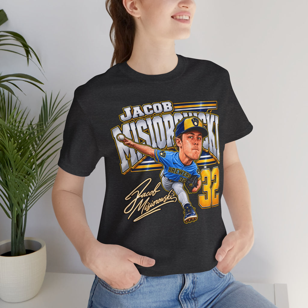 Jacob Misiorowski Milwaukee Brewers #32 Baseball Tee