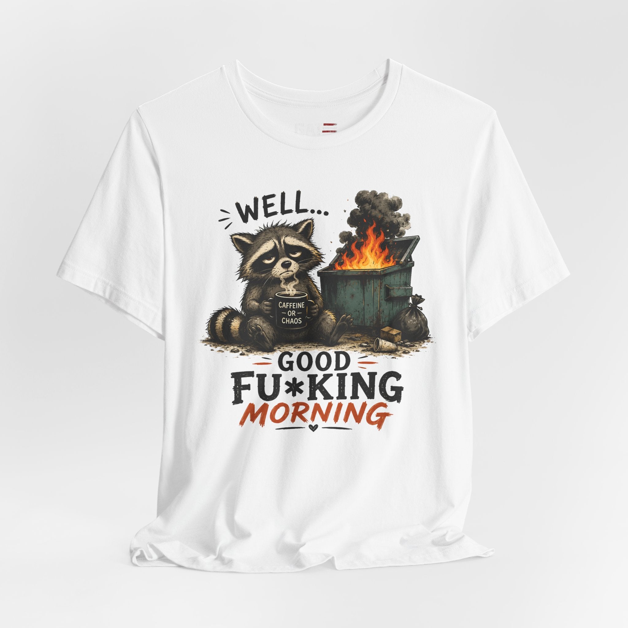 Funny Raccoon Shirt, Coffee Lover Shirt, Trash Panda Tee, Funny Animal Shirt, Sarcastic Shirt, Coffee Addict Gift, Unisex Graphic Tee