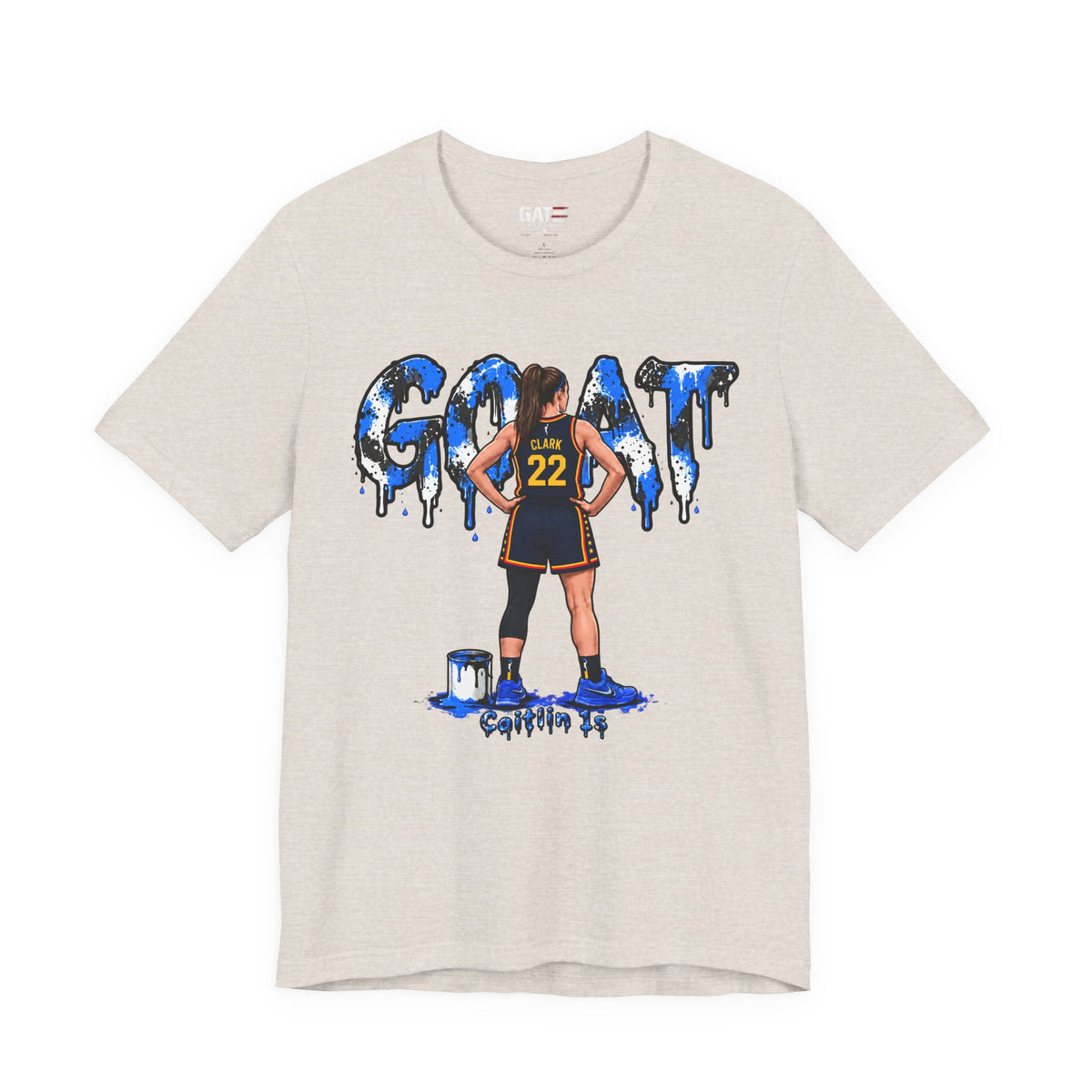 Caitlin Clark Caitlin 1s GOAT Blue Paint Sneaker Shirt