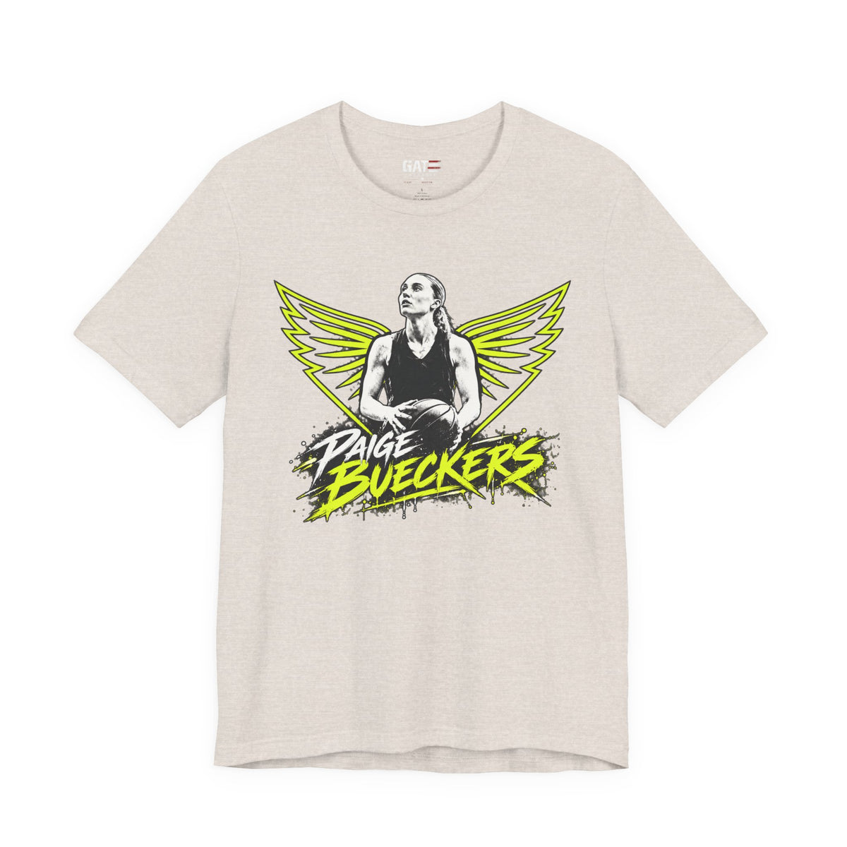 Wings basketball graphic tee color mockup