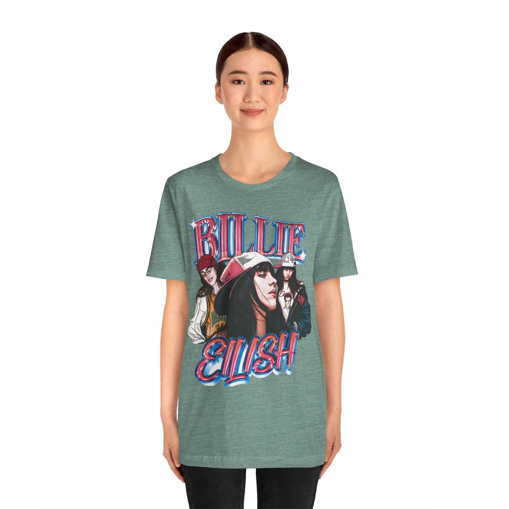 Graphic Tee — Retro Pop Artist Portrait "Billi Eilish"