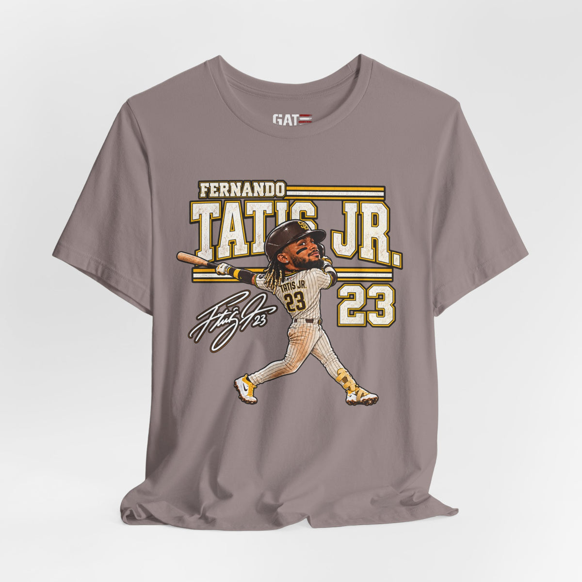 Fernando Tatis Jr. #23 Baseball Tee — Signed Cartoon Batter Design