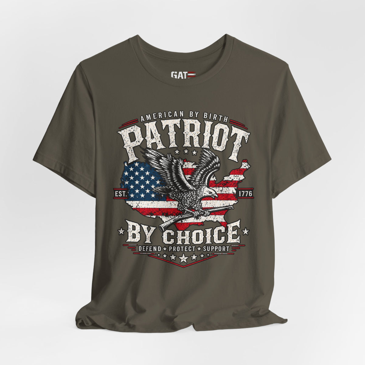 Patriot by Choice Shirt | American Flag Eagle Tee