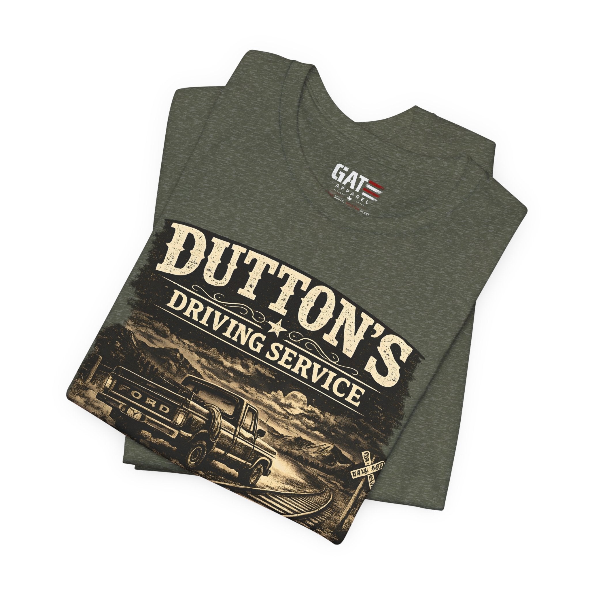 Dutton's Driving Service Shirt | Yellowstone Inspired VintageTee | Cowboy Ranch Graphic T-Shirt | Country Truck Shirt | Bella Canvas