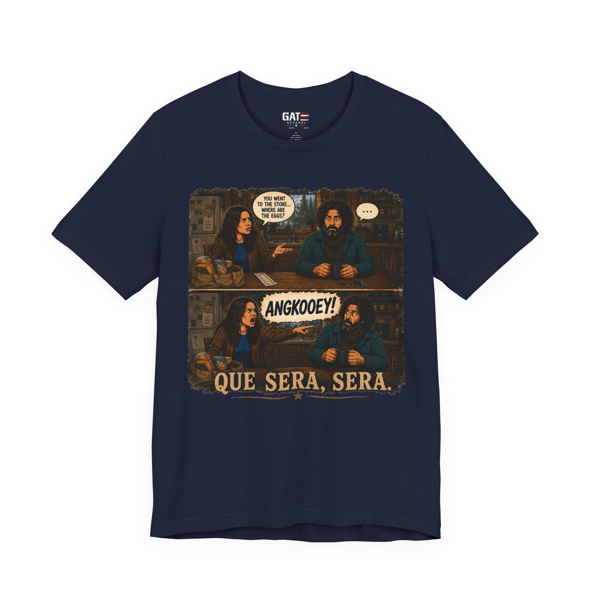 From|FromVille|Angkooey|Funny Horror Comedy Tee| Forgot The Eggs
