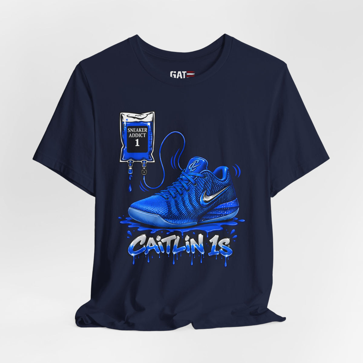Caitlin Clark Caitlin 1s Addict Blue Sneaker Shirt
