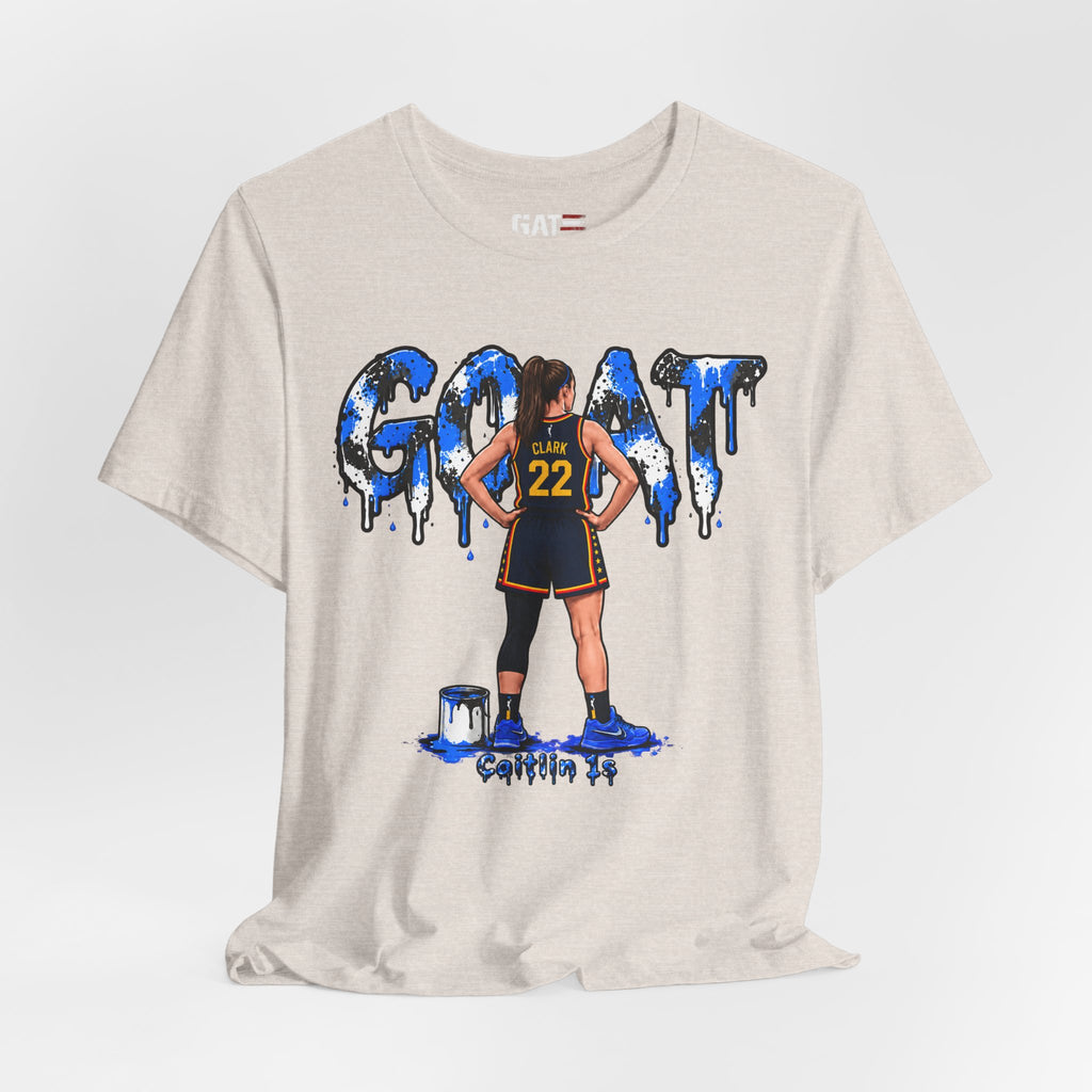 Caitlin Clark Caitlin 1s GOAT Blue Paint Sneaker Shirt
