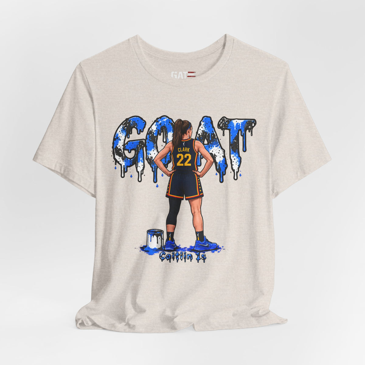Caitlin Clark Caitlin 1s GOAT Blue Paint Sneaker Shirt