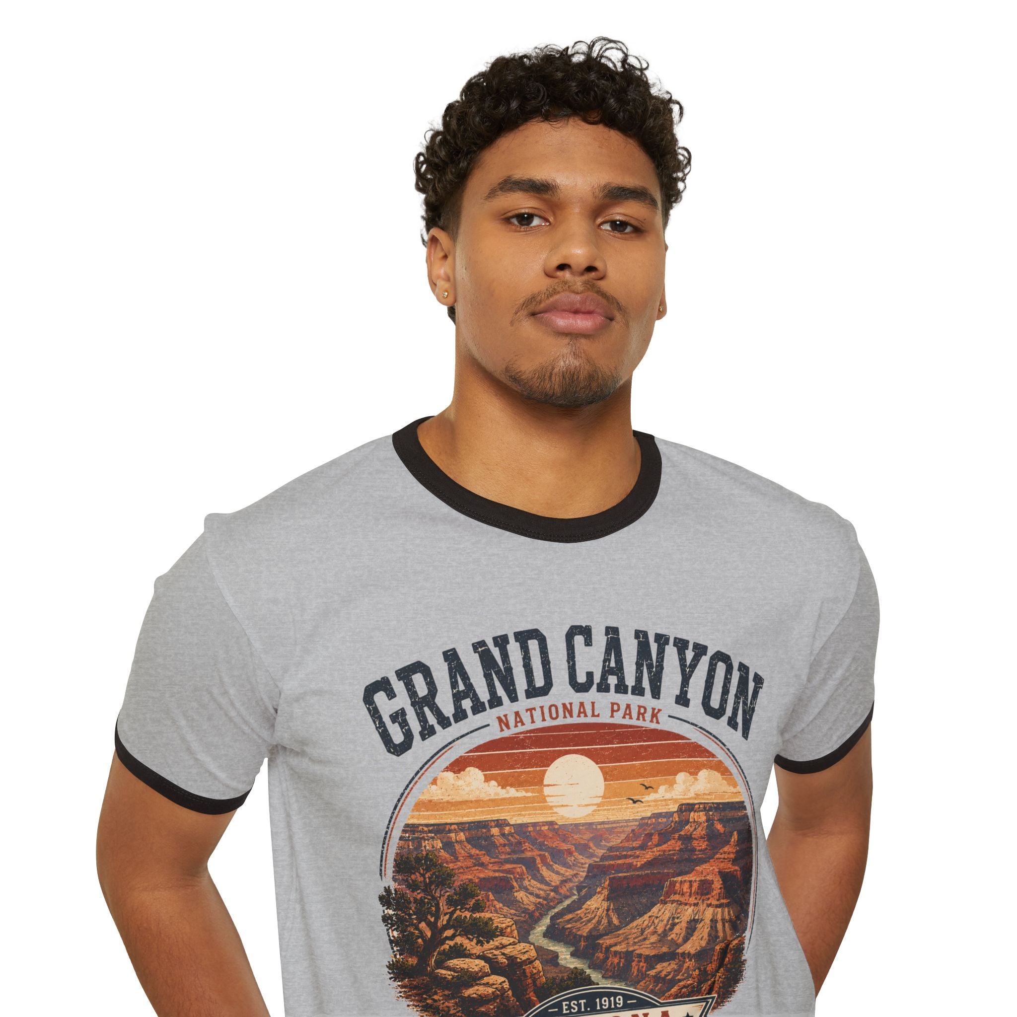 Grand Canyon Ringer T-Shirt — Vintage Arizona Park Tee