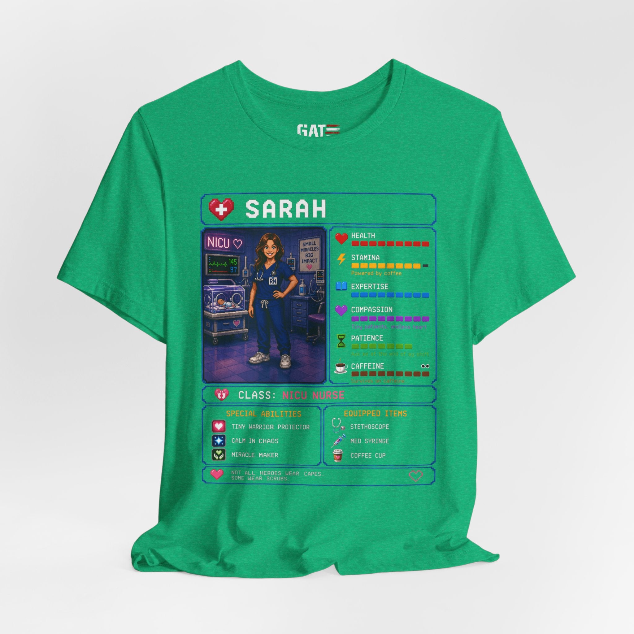 Custom NICU Nurse RPG Character Shirt | Personalized Nurse Gift