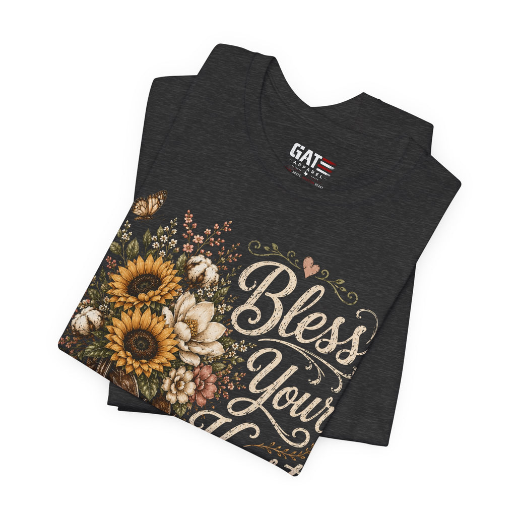 Funny Southern Shirt, Bless Your Heart Tee, Southern Humor Graphic Tee, Magnolia Floral Shirt, Country Girl Gift, Farmhouse Style Tee