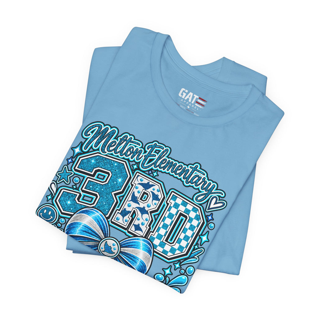 Melton 3rd Grade School T‑Shirt — Bow Design