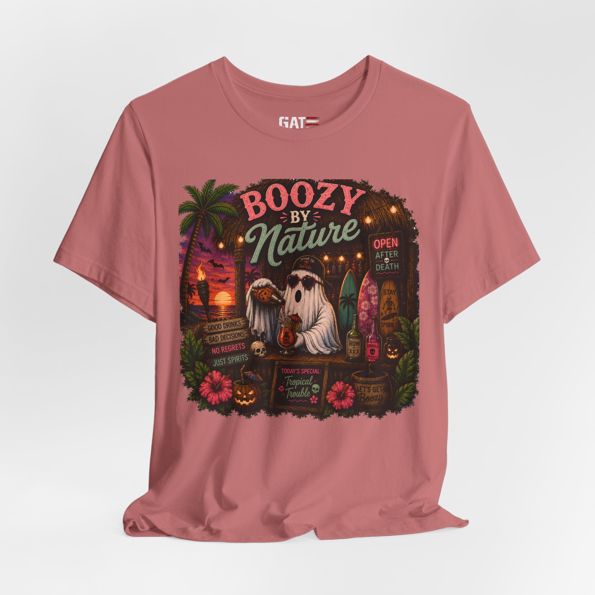 Summerween Shirt, Spooky Beach Shirt, Ghost Beach Tee, Halloween Beach Shirt, Coastal Halloween Tee, Tropical Ghost Shirt