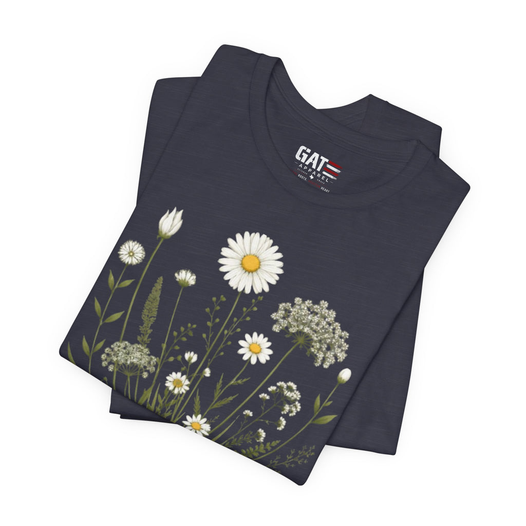 Floral 'Grow Positive Thoughts' T‑Shirt