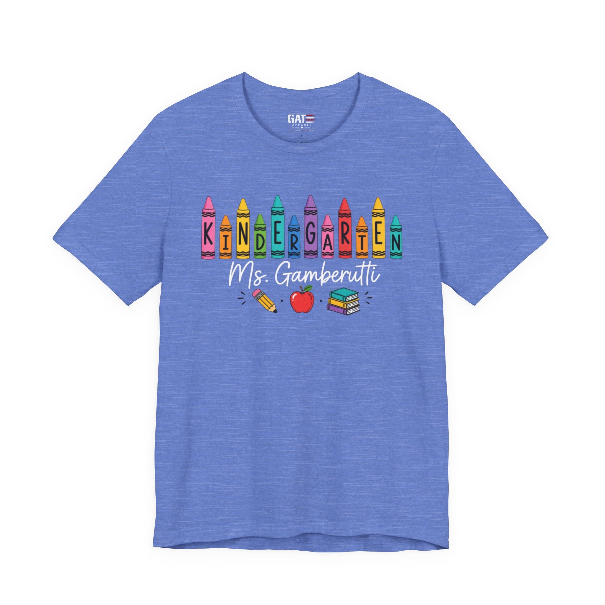 Customize Grade Level and Name Teacher Crayon Shirt