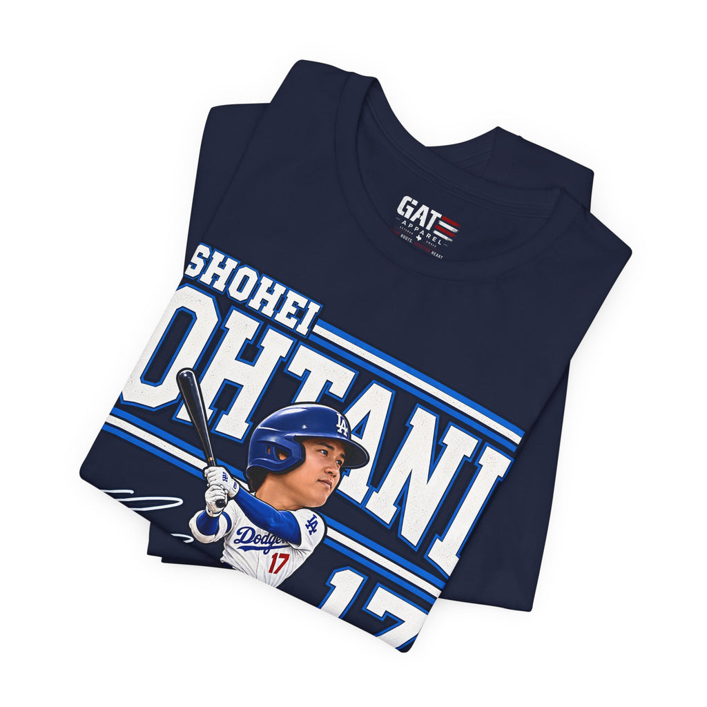 Shohei Ohtani Big Head Baseball Graphic Shirt – Los Angeles #17 Fan Tee