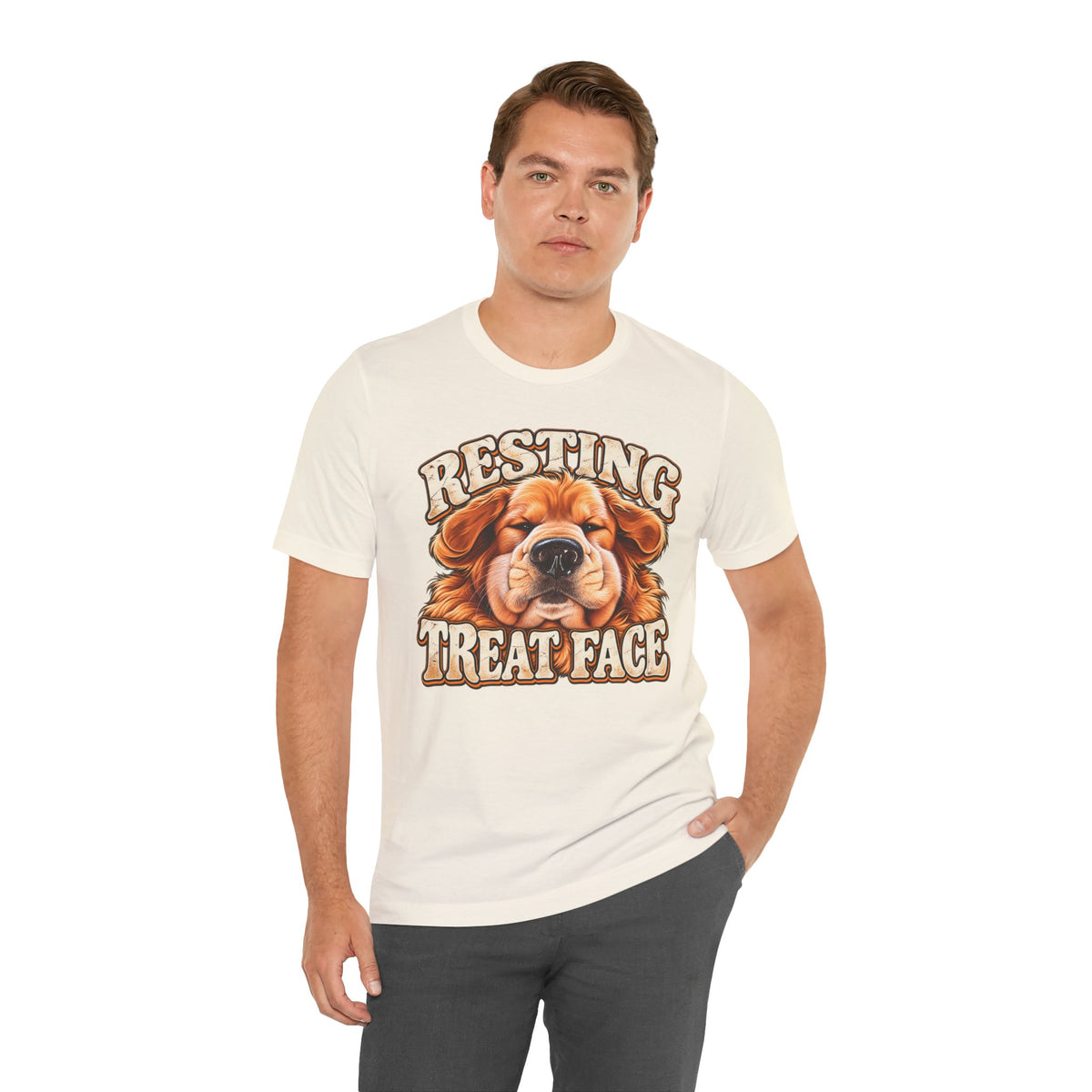 Resting Treat Face Dog T-Shirt — Funny Puppy Graphic Tee for Dog Lovers