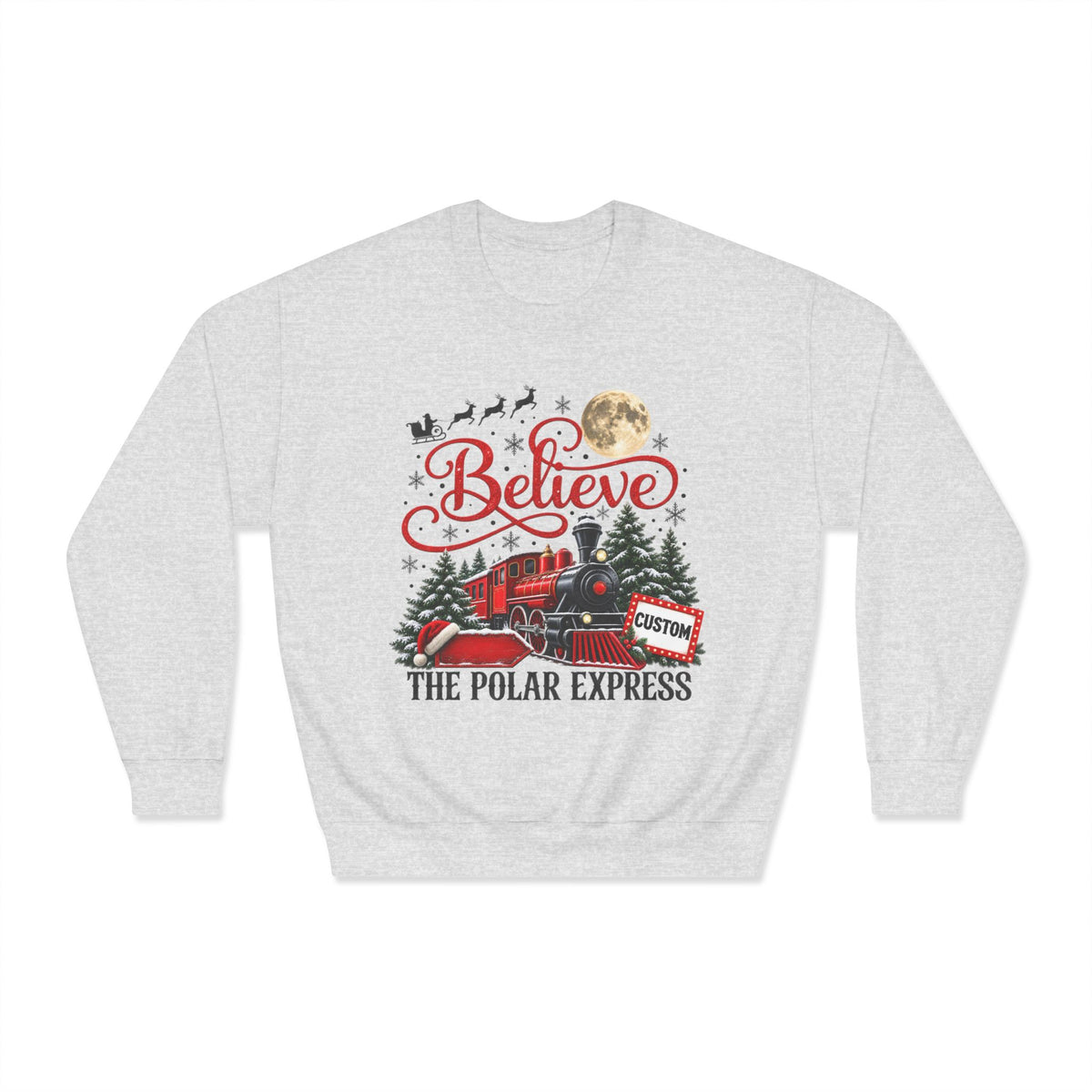 Personalized Polar Express Crewneck Sweatshirt - product mockup view 1