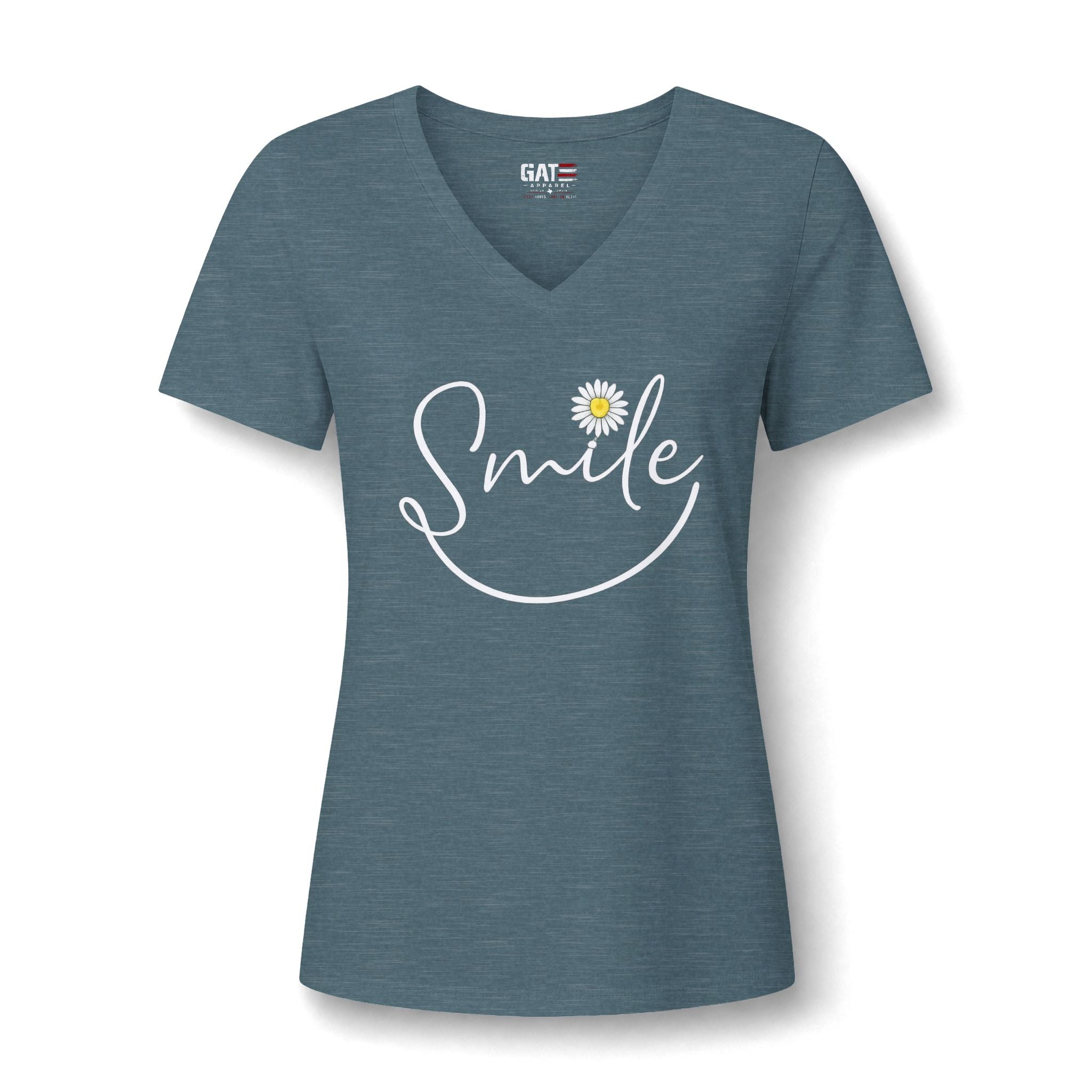 Smile Daisy V-Neck Tee
