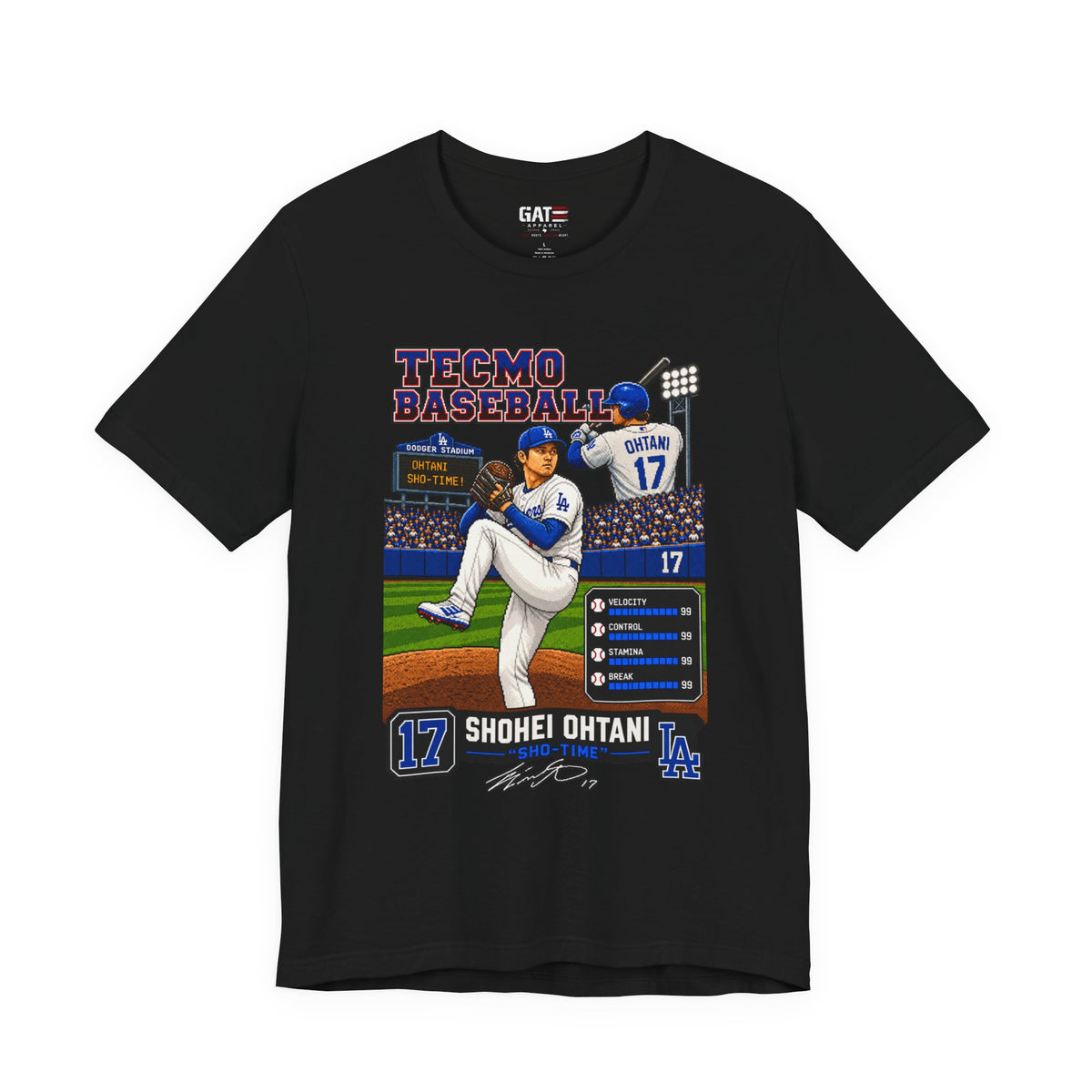 Shohei Ohtani Los Angeles Dodgers retro baseball graphic T-shirt