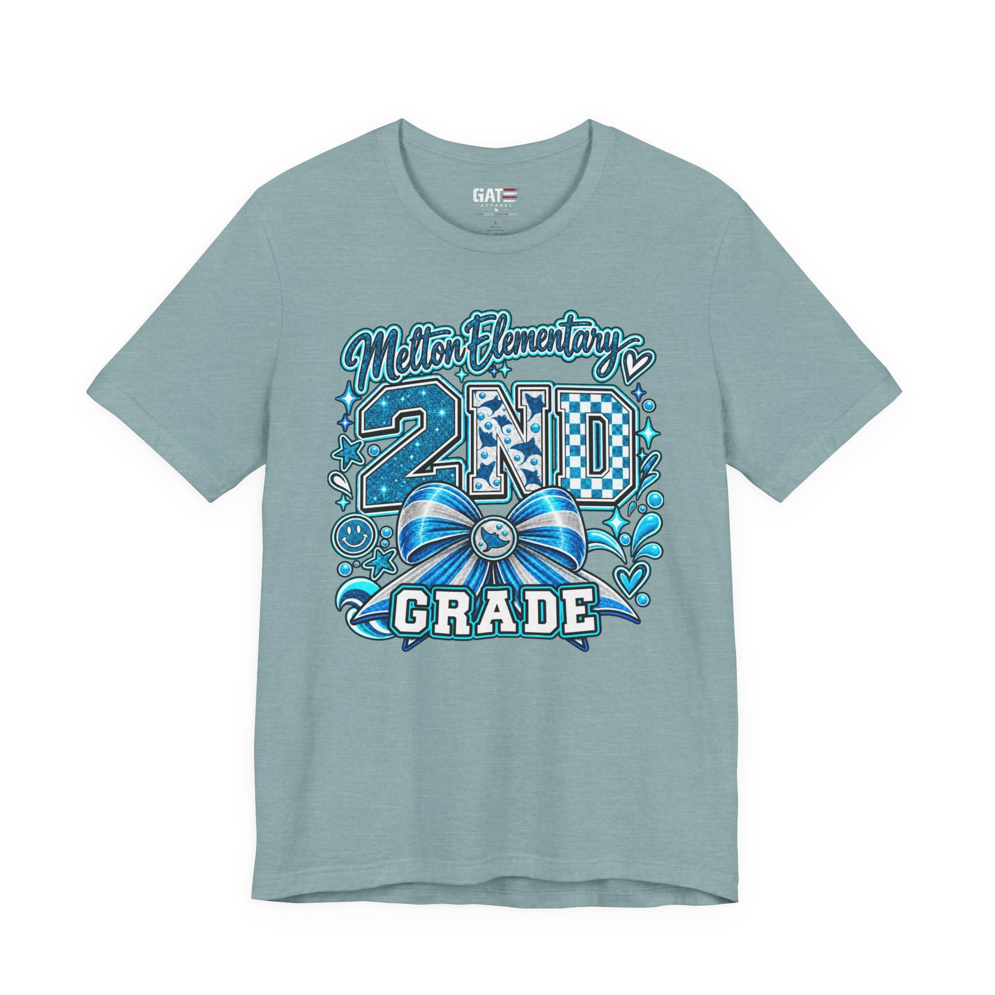 Melton 2nd Grade School T‑Shirt — Bow Design