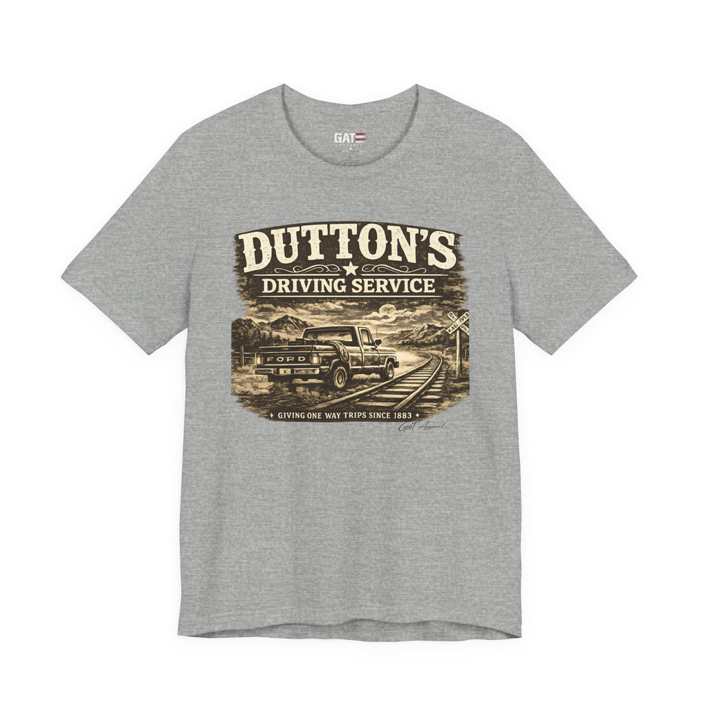 Dutton's Driving Service Shirt | Yellowstone Inspired VintageTee | Cowboy Ranch Graphic T-Shirt | Country Truck Shirt | Bella Canvas