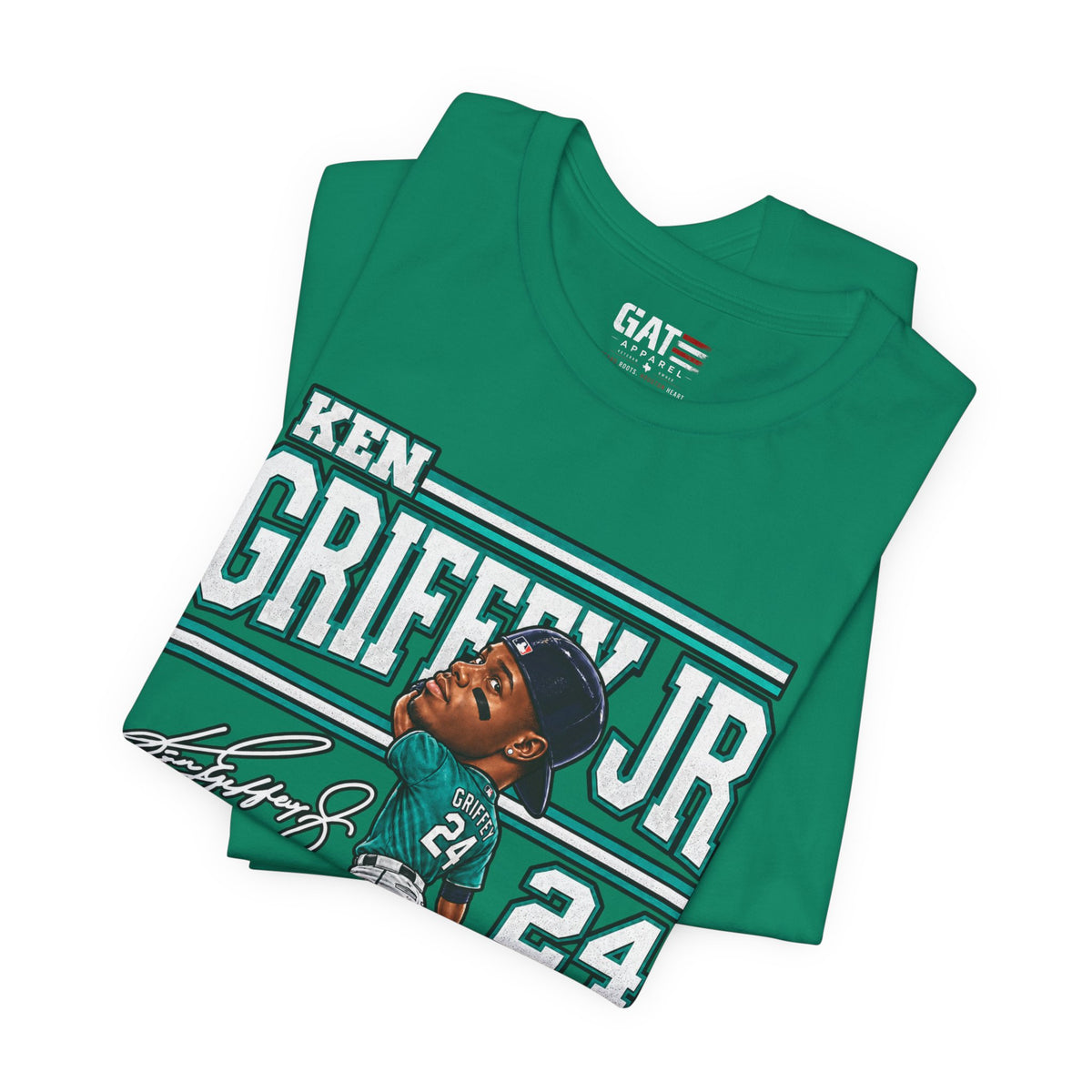 Ken Griffey Jr Big Head Shirt Seattle Mariners Baseball Graphic Tee #24