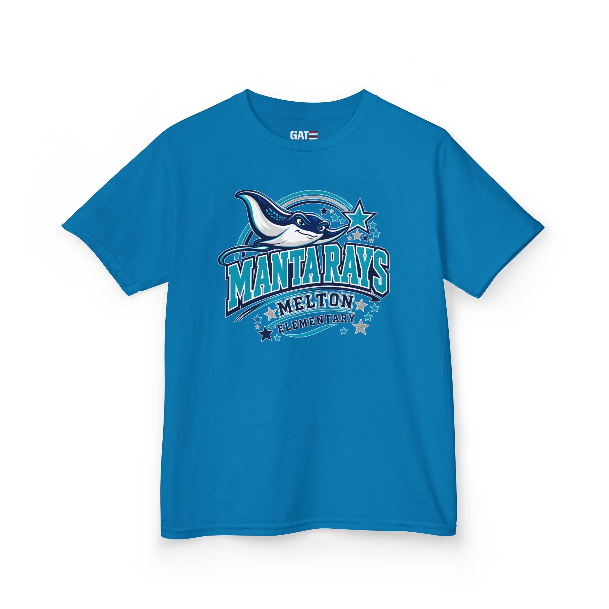Melton Kids Tee Mantarays School T-Shirt — Melton Elementary Mascot Tee