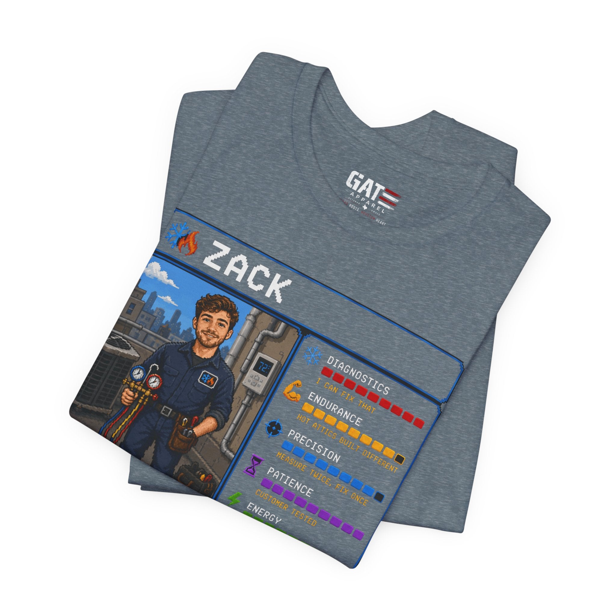 Custom HVAC Technician RPG Character Shirt| Personalized HVAC Tech Gift