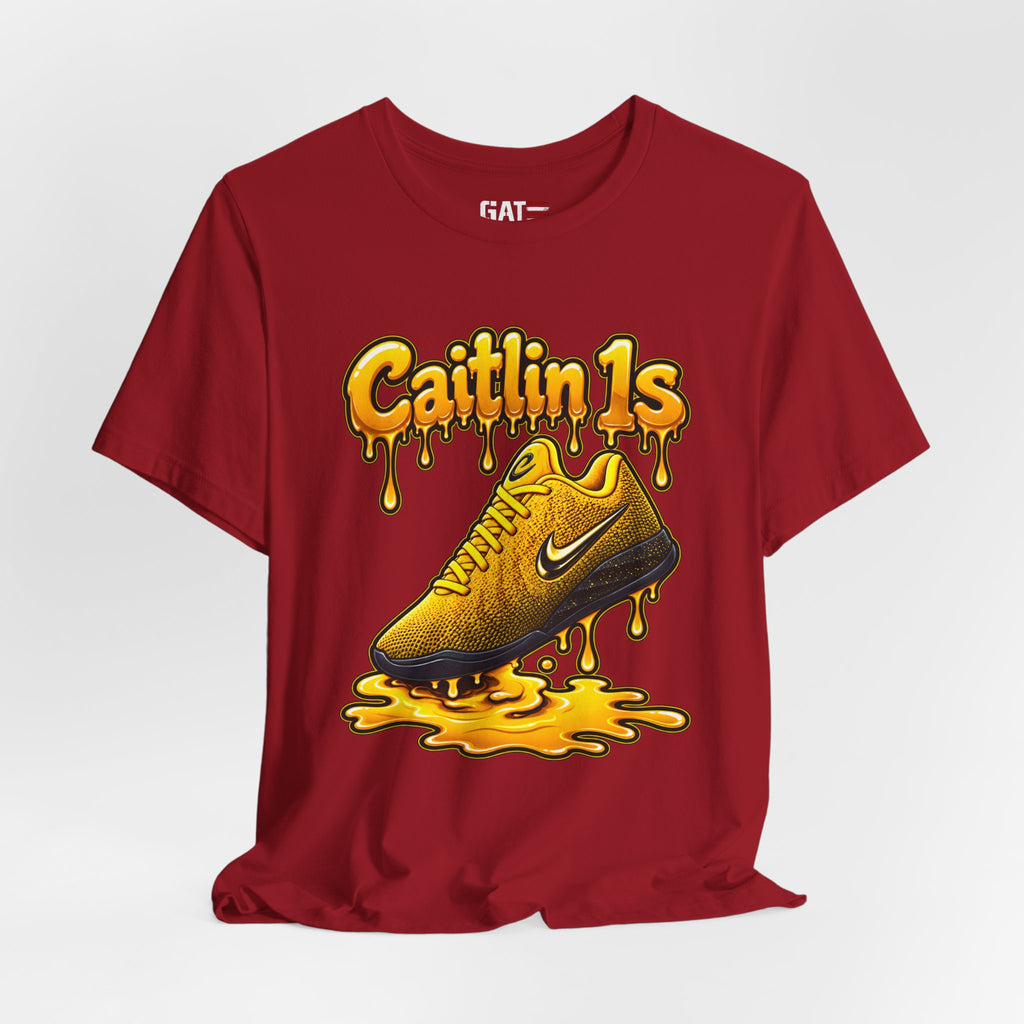 Caitlin Clark Caitlin 1s Iowa Yellow Paint Sneaker Shirt