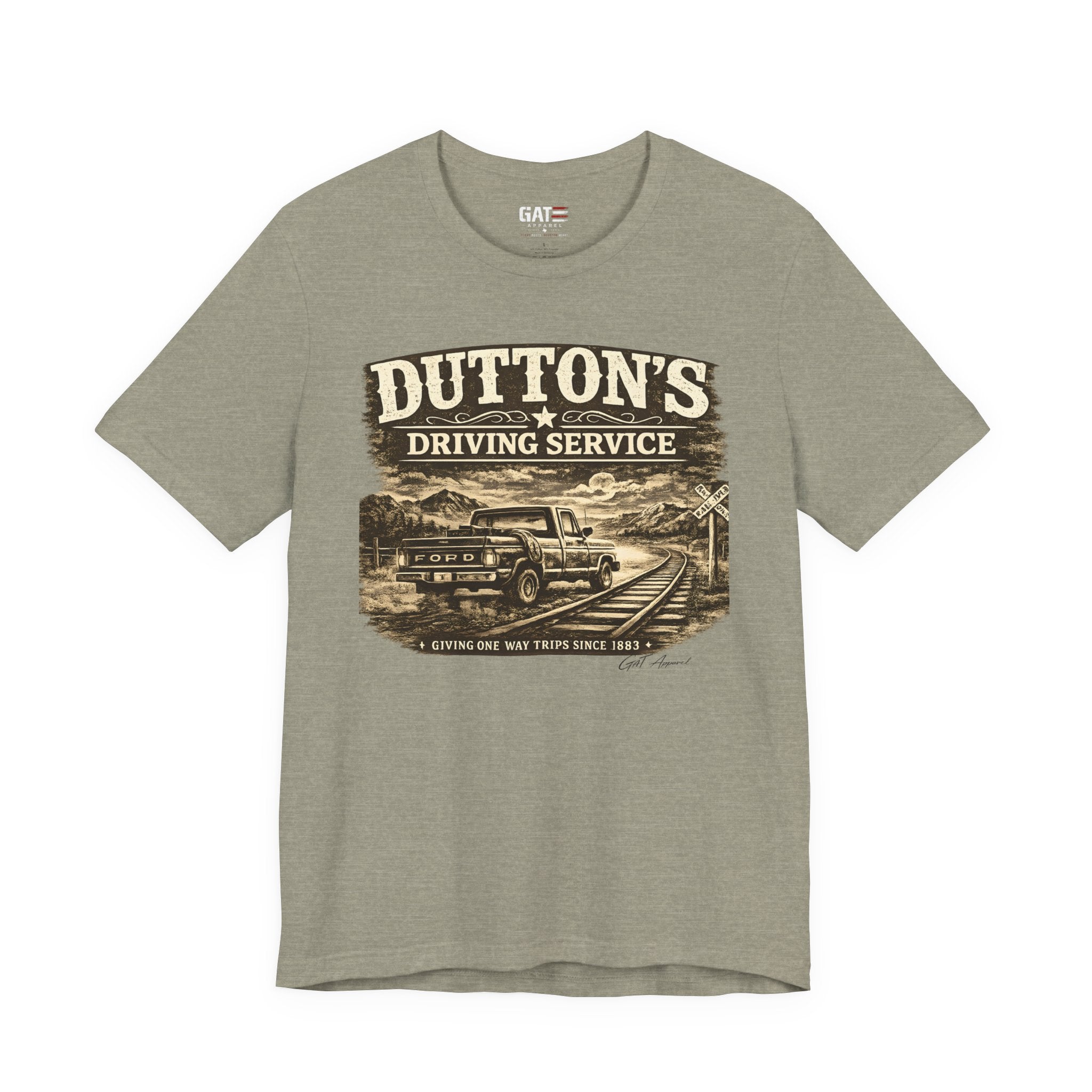 Dutton's Driving Service Shirt | Yellowstone Inspired VintageTee | Cowboy Ranch Graphic T-Shirt | Country Truck Shirt | Bella Canvas