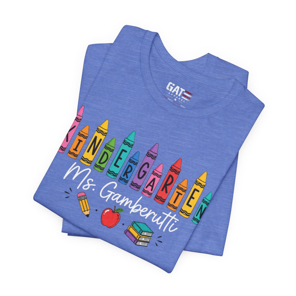 Customize Grade Level and Name Teacher Crayon Shirt