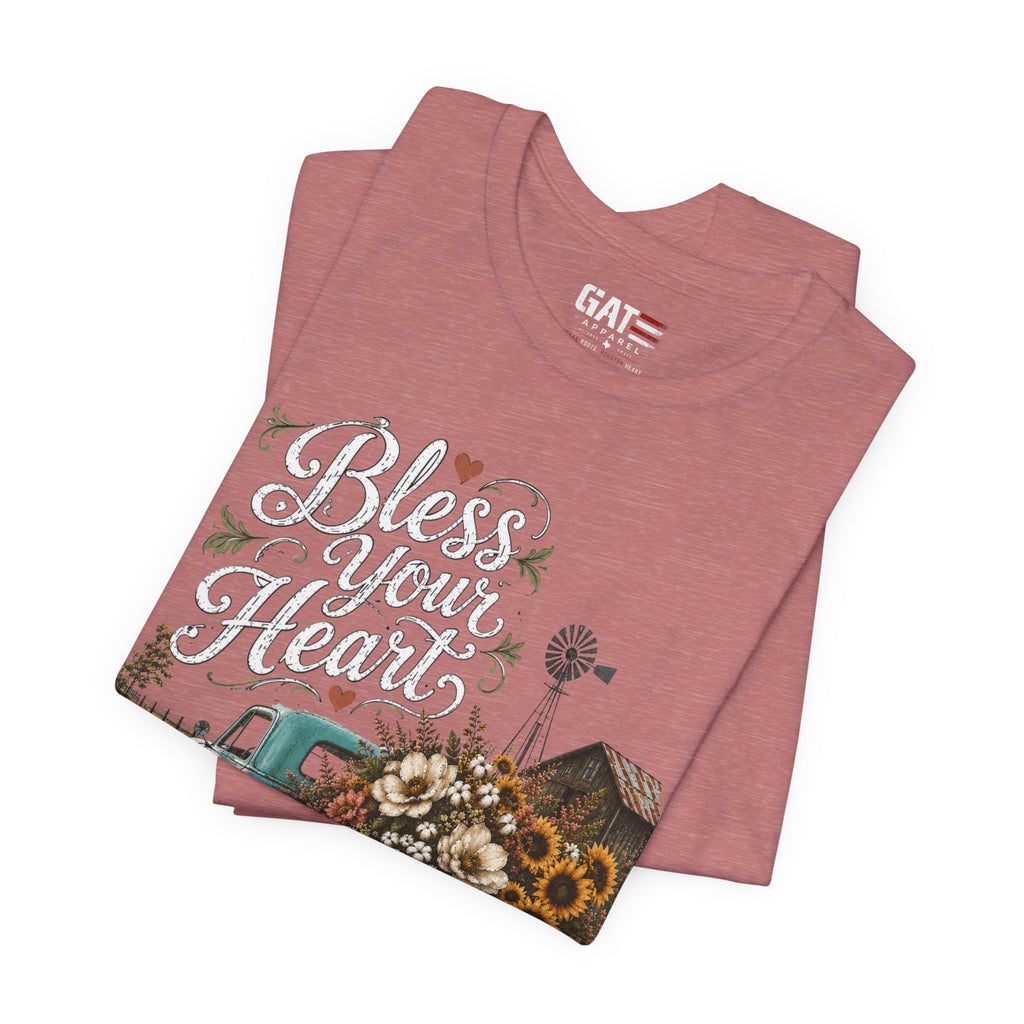 Funny Southern Shirt, Bless Your Heart Tee, Southern Humor Graphic Tee, Magnolia Floral Shirt, Country Girl Gift, Farmhouse Style Tee