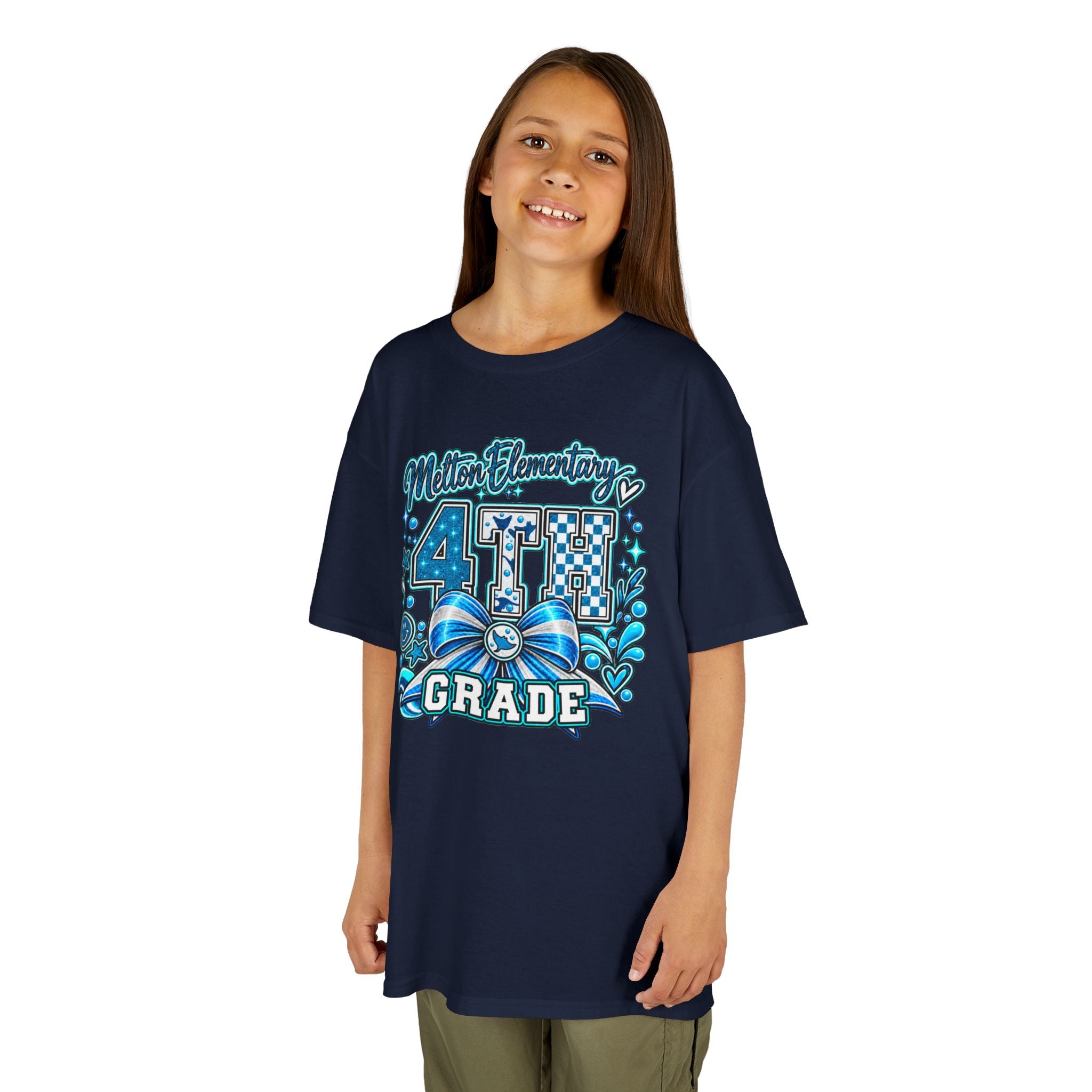 Melton 4th Grade Kids T‑Shirt — Ribbon Design