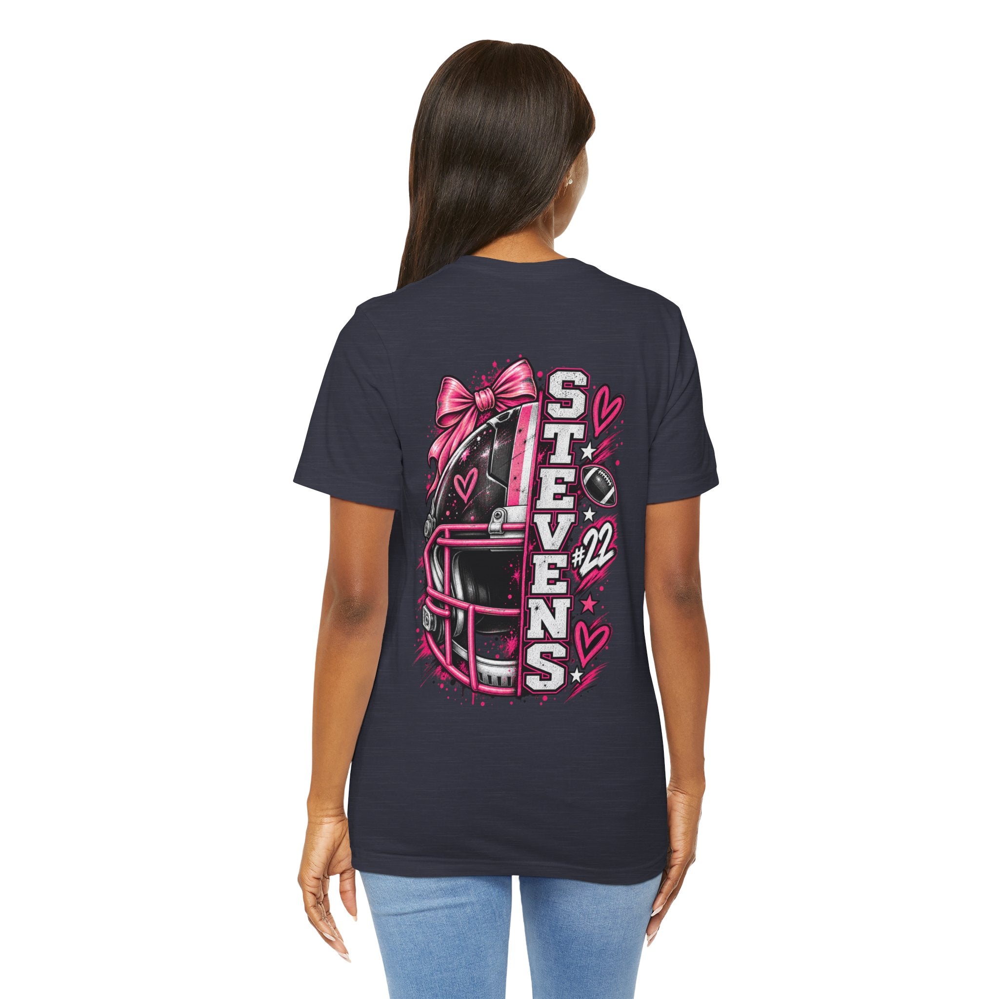 Football Mom Personalized Shirt Custom Player Name Number Helmet Game Day Tee