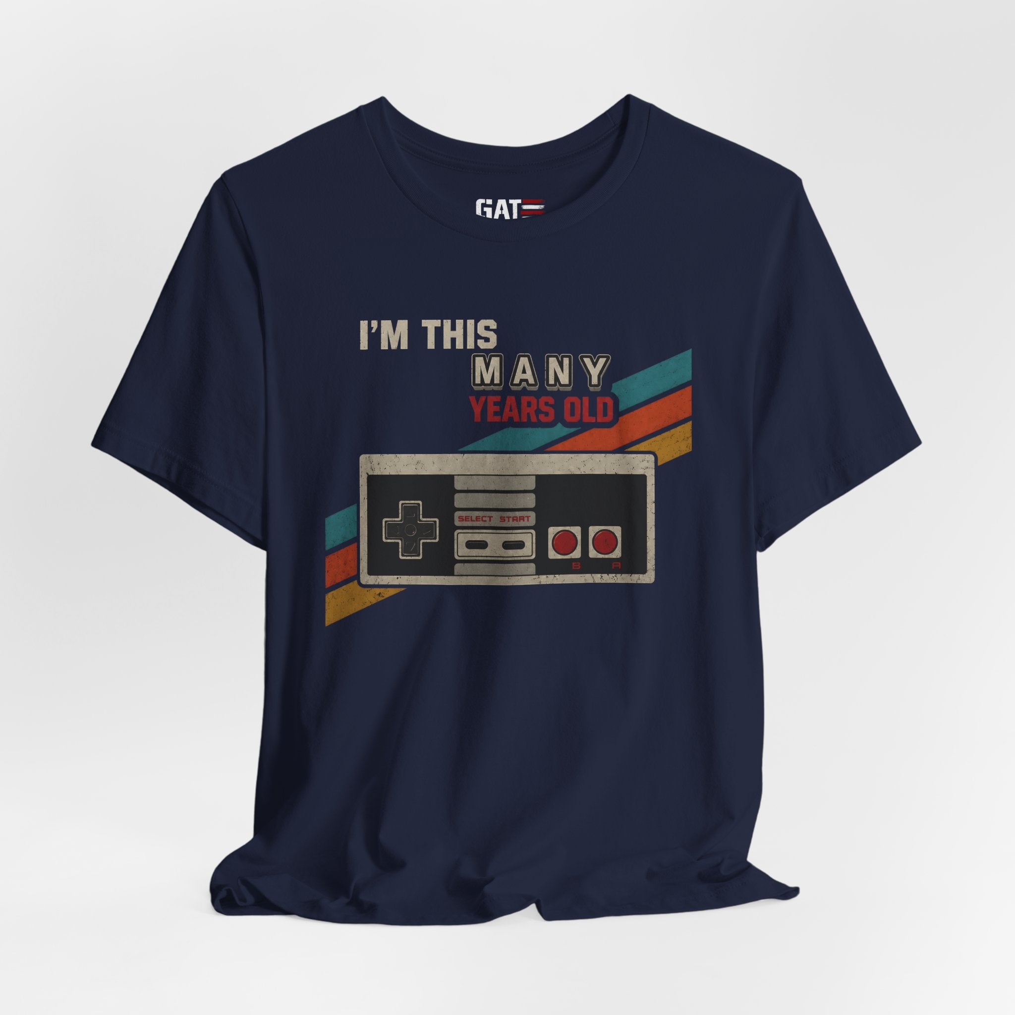 Retro Gaming Birthday Shirt, Gamer Gift for Men, I'm This Many Years Old Tee, 80s 90s Video Game Shirt, Classic Gamer Gift