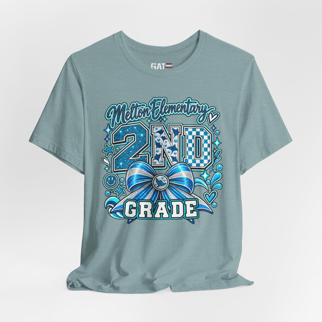 Melton 2nd Grade School T‑Shirt — Bow Design