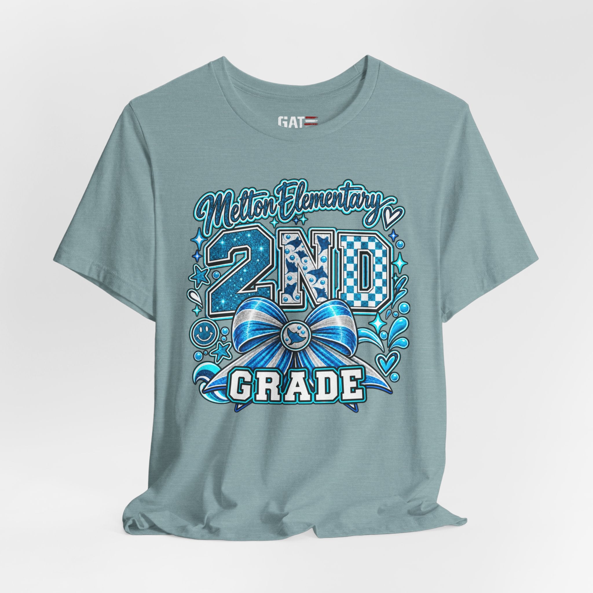 Melton 2nd Grade School T‑Shirt — Bow Design