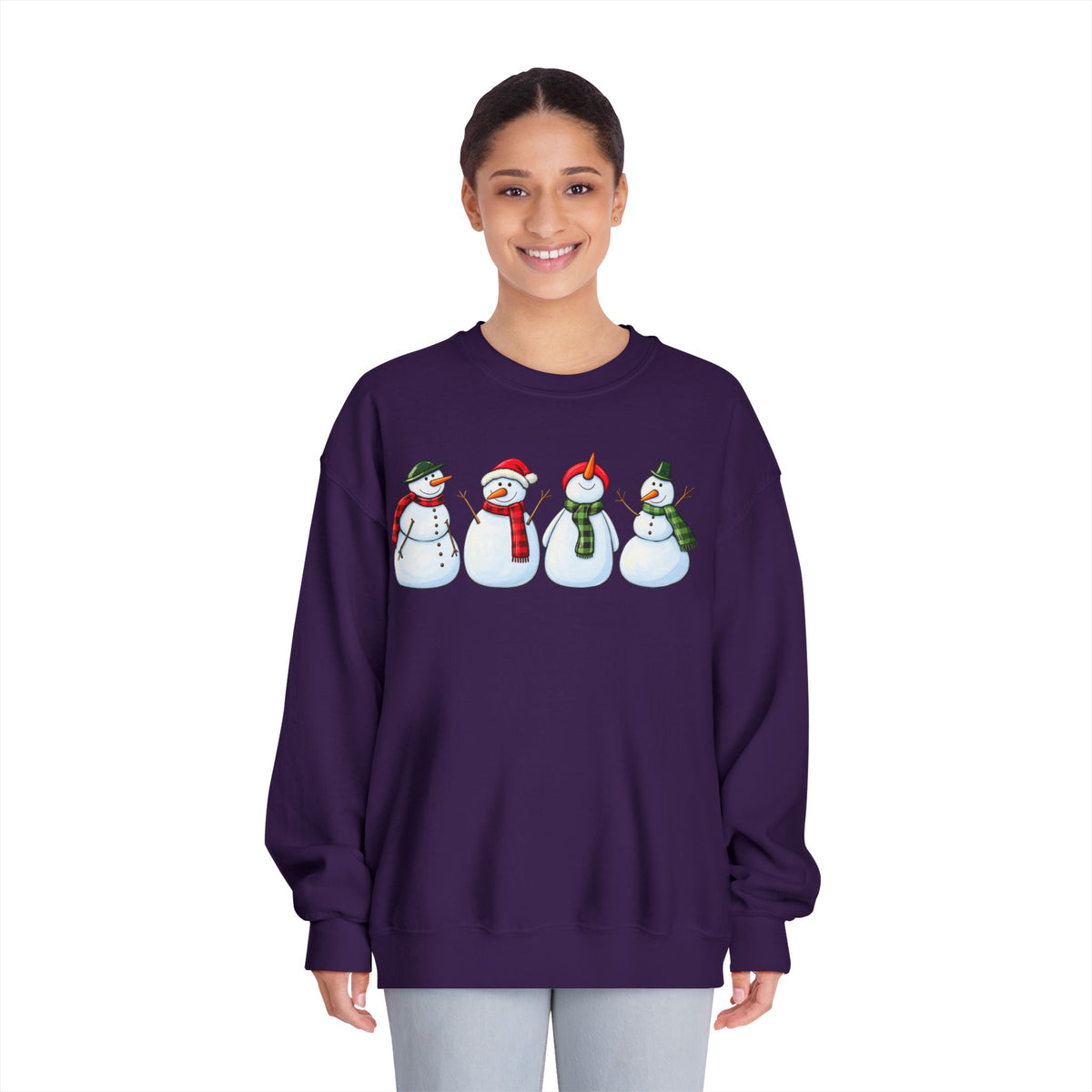Snowman Crewneck Sweatshirt - product mockup view 12