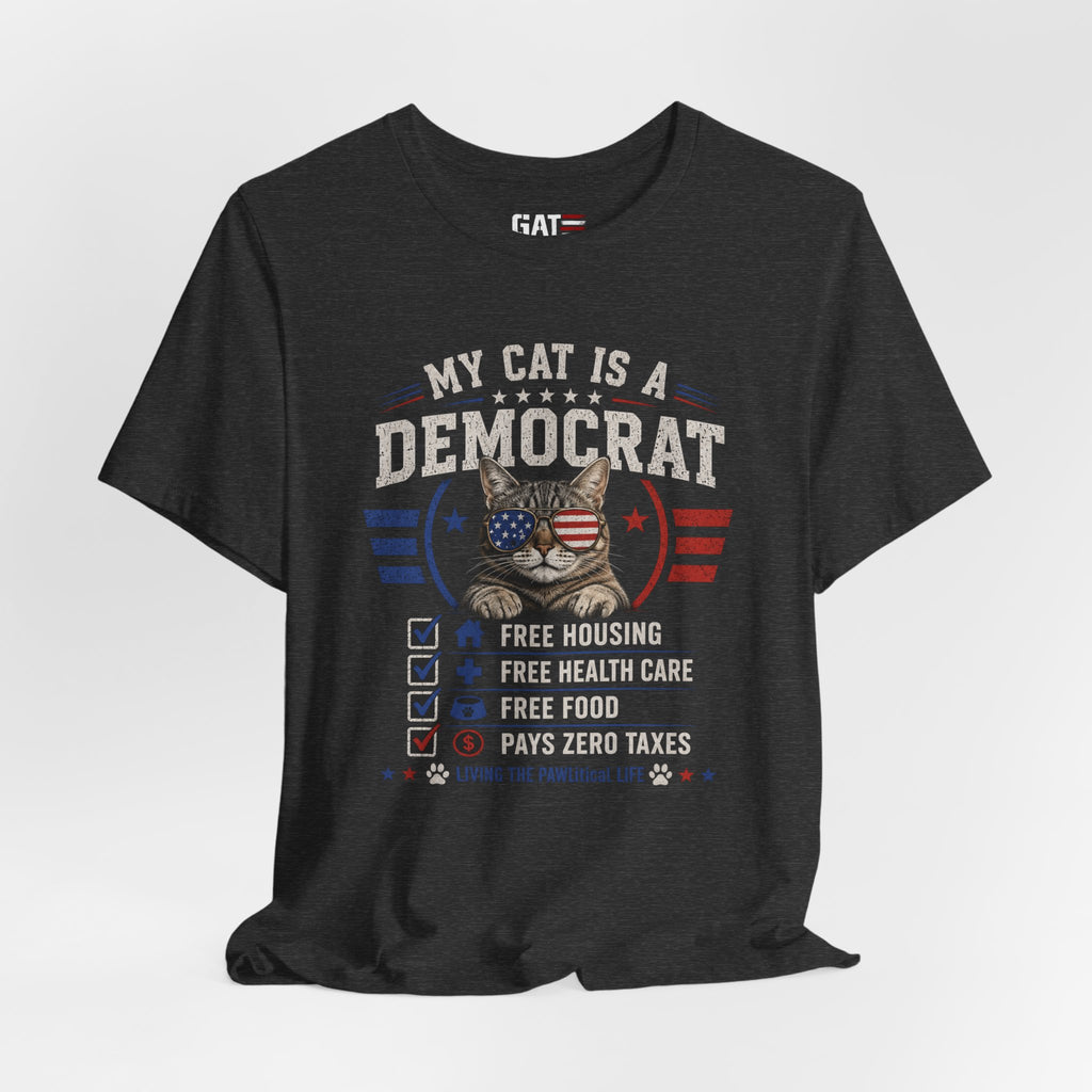 Funny Cat Lover Shirt, Political Humor Tee, Cat Mom Gift, Cat Dad Shirt, Patriotic Cat Lover Gift, Election Humor Tee